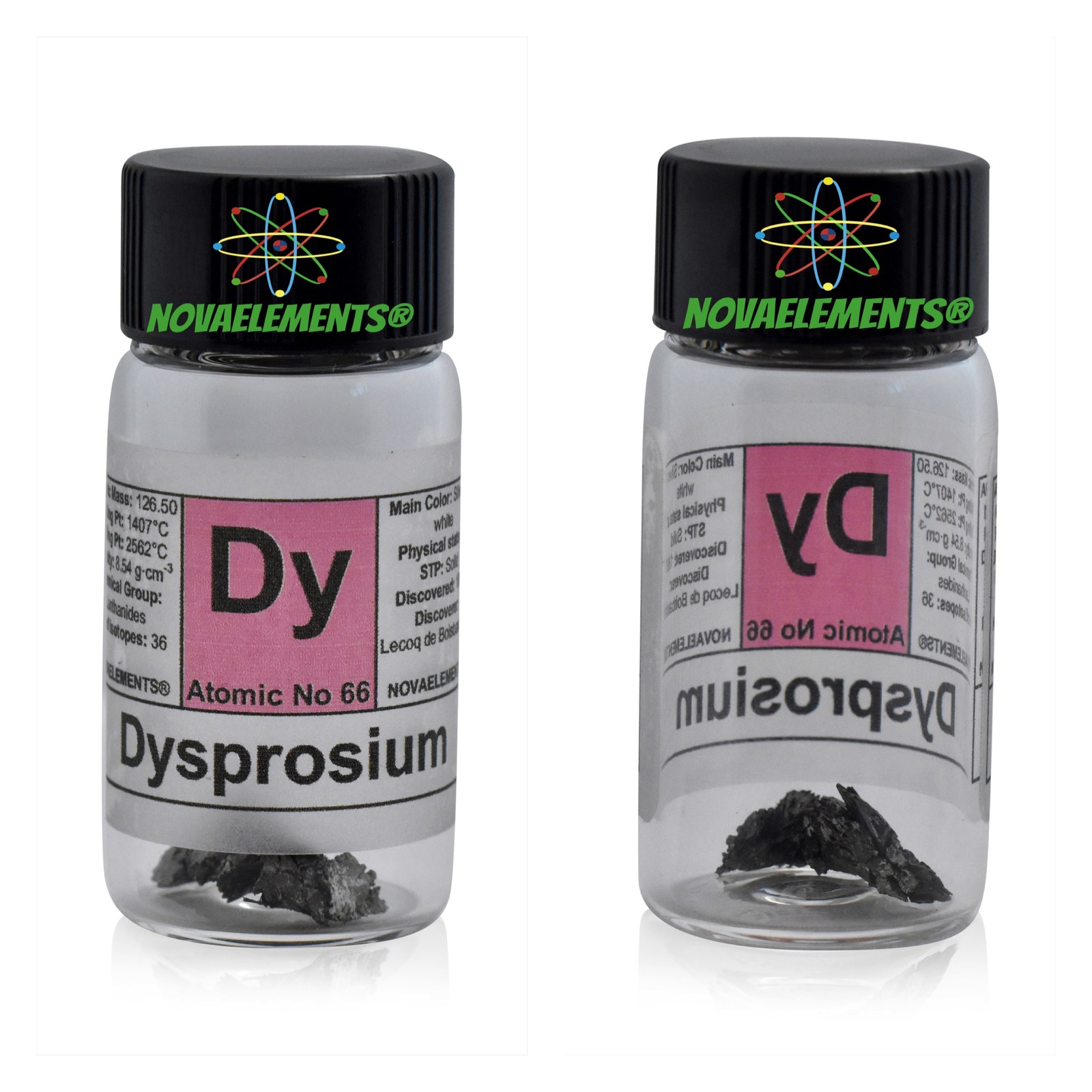 Dysprosium metal element 66 sample Dy 1 gram 99,95% piece in labeled glass vial