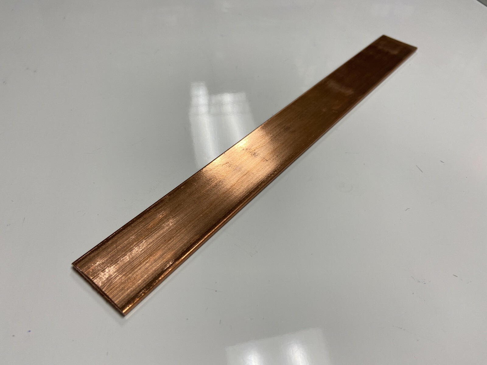 (1) Copper 110 Flat Bar 1/8″ x 1 1/4″ x 48 “-Long — .125″ x 1.25” Bus Bar