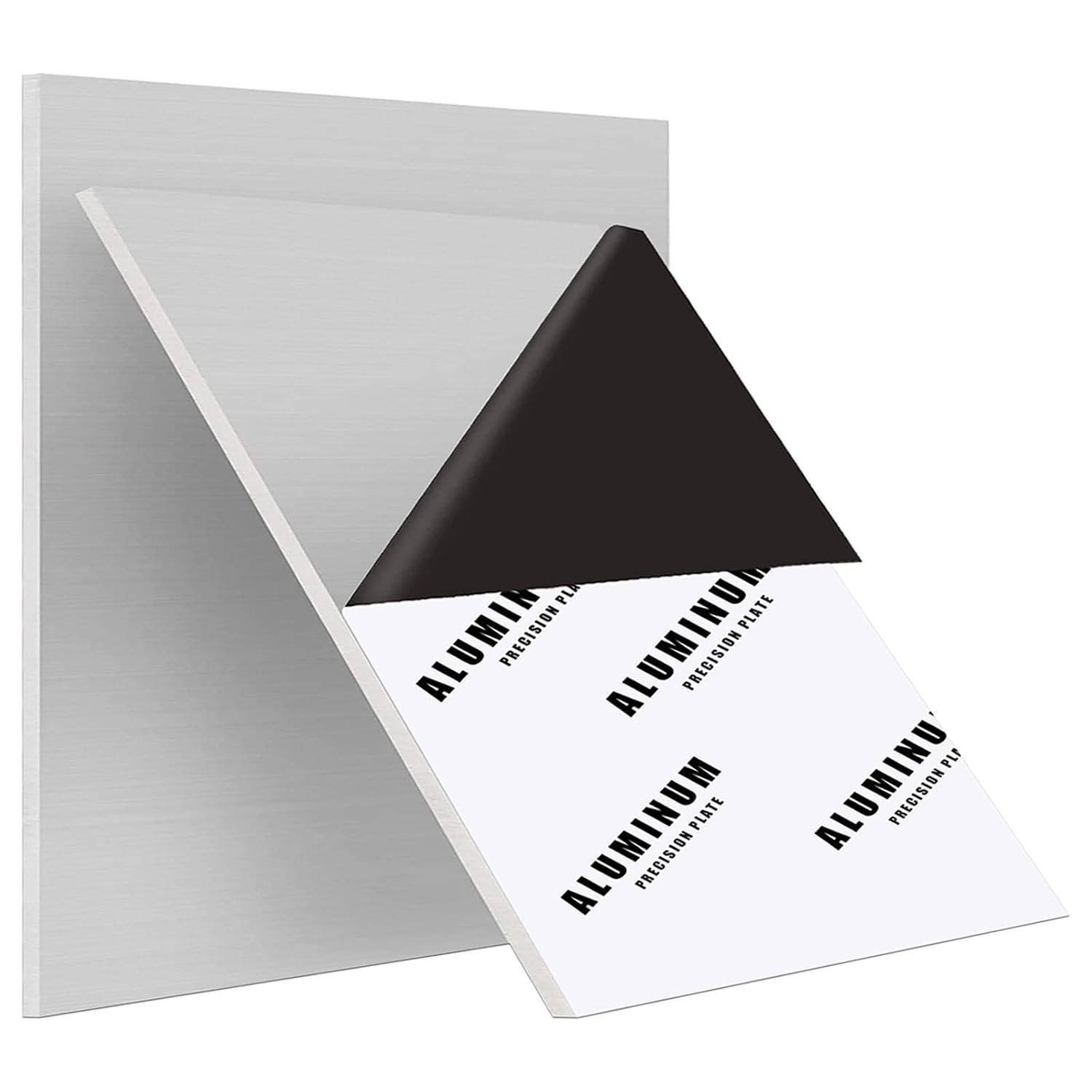 Heavy Duty 6061 Aluminum Sheet Metal 12×12 Inch, 2-Pack with Protective Film