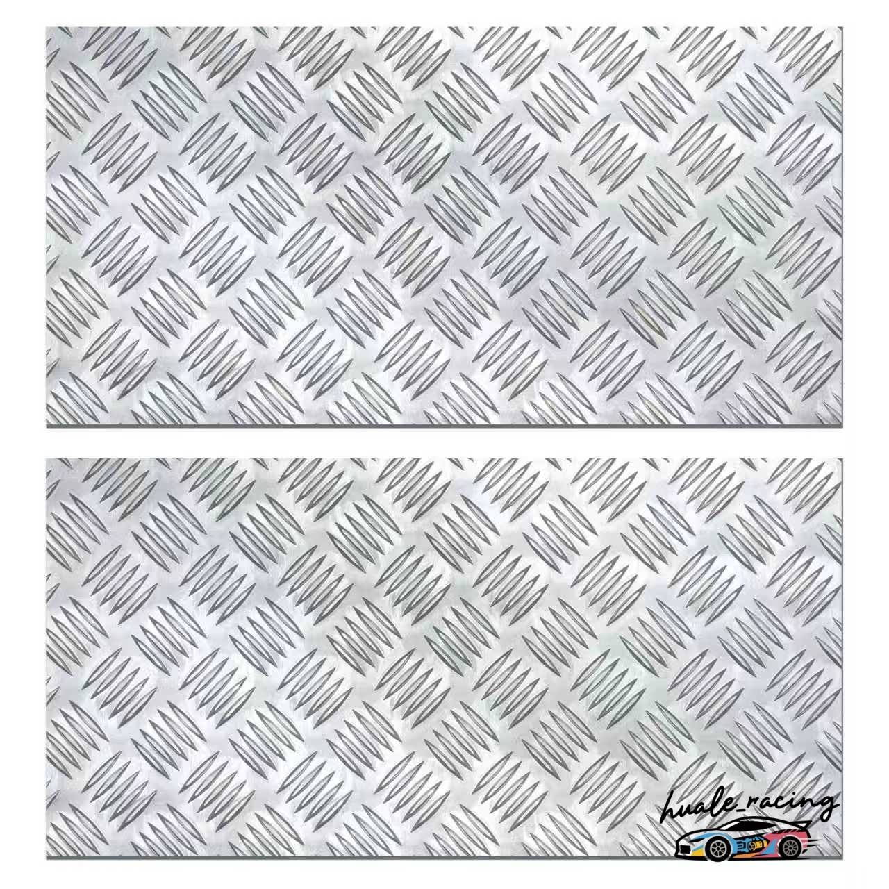 2x Heavy Aluminum Diamond Plate 254mm by 508mm Trailer Garage Sheet