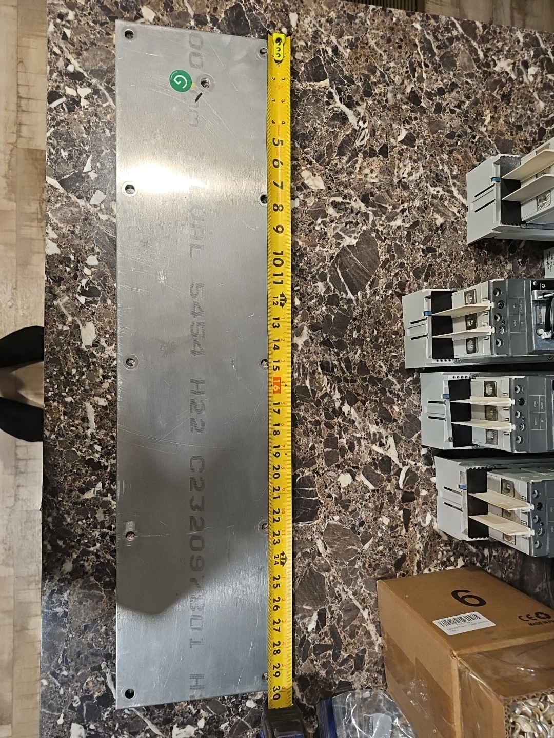 5454 Aluminum Plate. 7 3/16 X 29 7/8 X 1/4