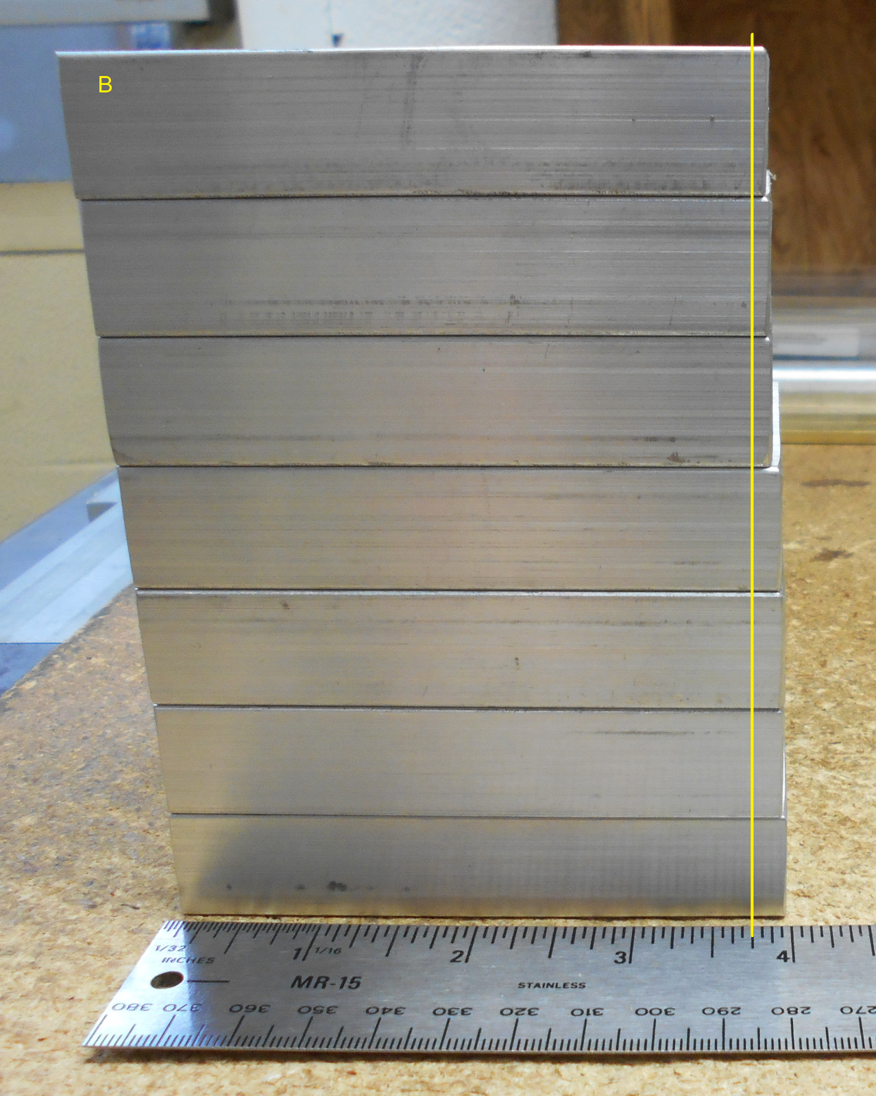 (8) pcs Aluminum 6061 flat mill stock 3/4″ x 2-1/2 x 3-7/8″ bar stock – CUTOFFS