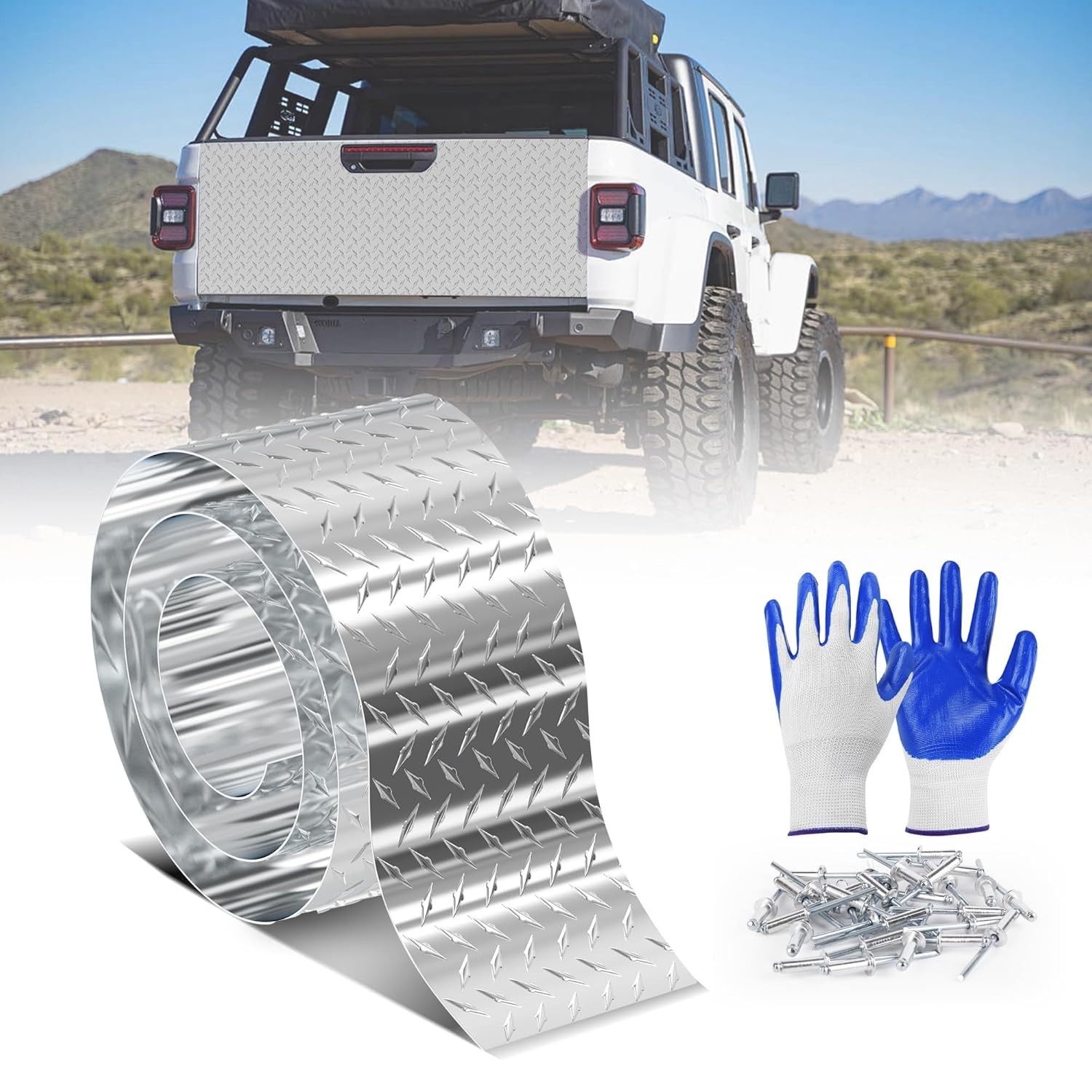 Aluminum Diamond Plate Sheet Metal Coil 0.045″Thick 3003-H22 Alloy Non-Slip