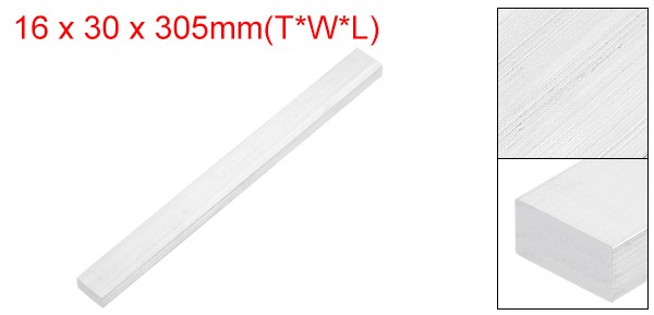 Square 6063 Aluminum Flat Bar, 5/8″ Thickness 1-3/16″ Width 12″ Length
