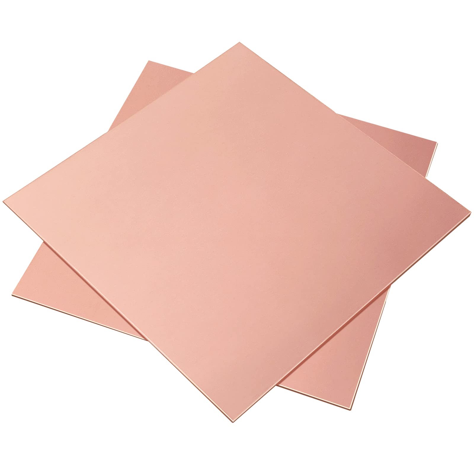 2 Pieces 99.9% Pure Copper Sheet, 4″ x 4″,18 Gauge1mm Thickness, Film Attache…