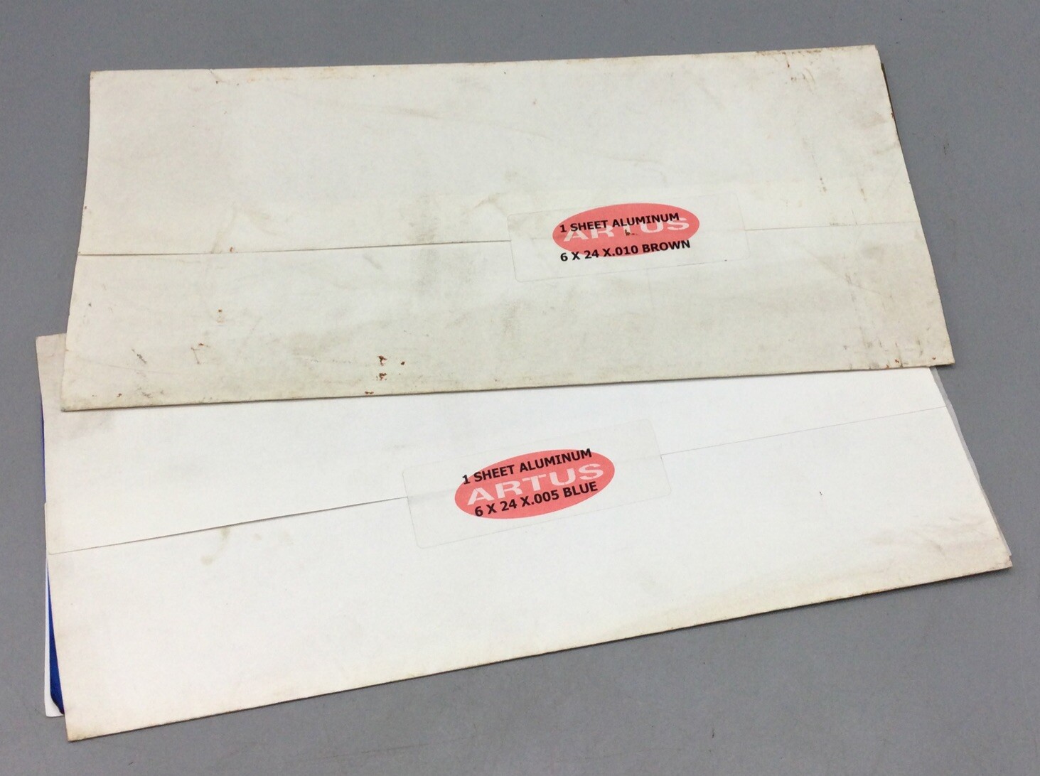 Artus 1 Sheet Aluminum 6 x 24 x .005 (Blue & Brown) NOS
