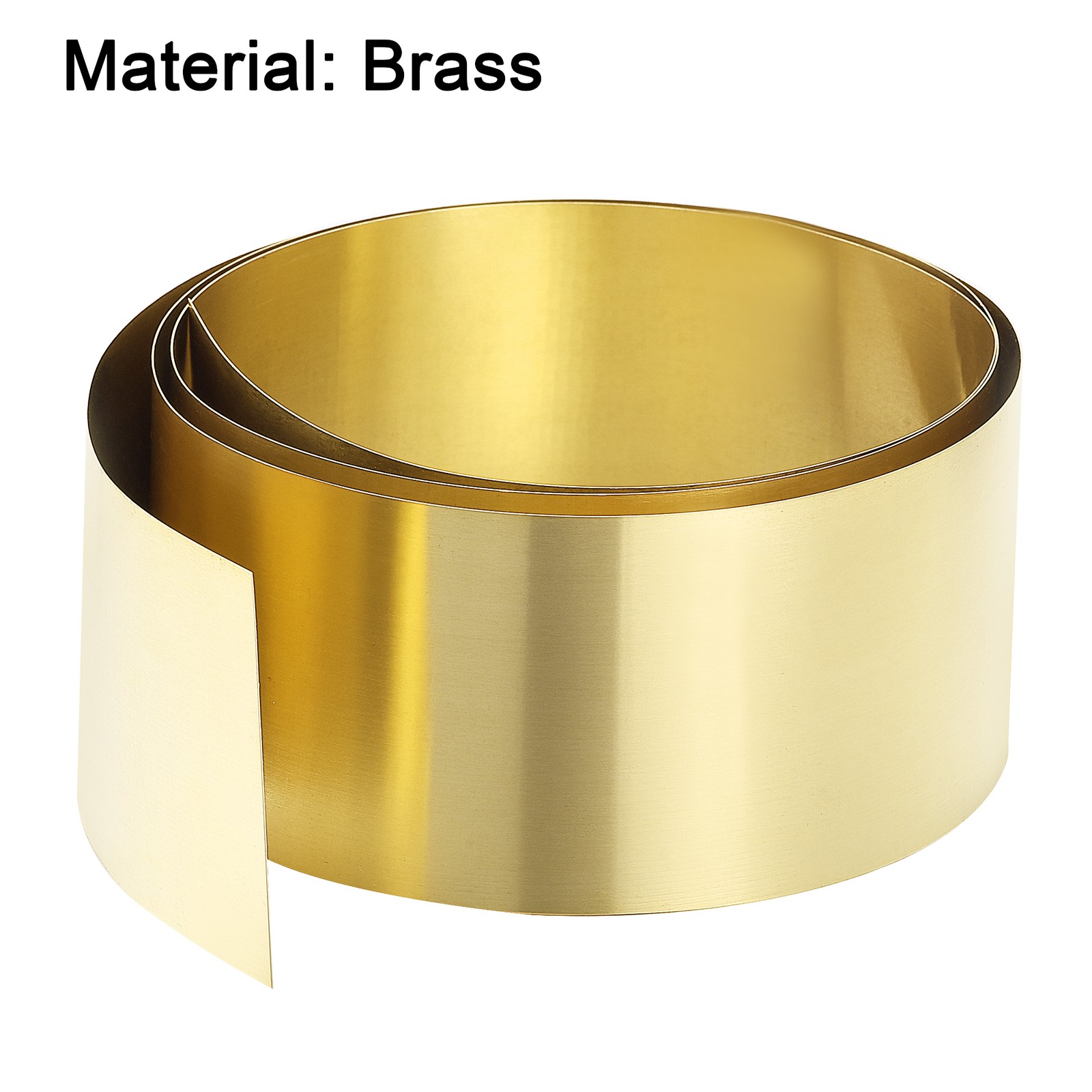 1000mm x 50mm x 0.2mm Brass Roll for DIY Projects Metal Foil Plate