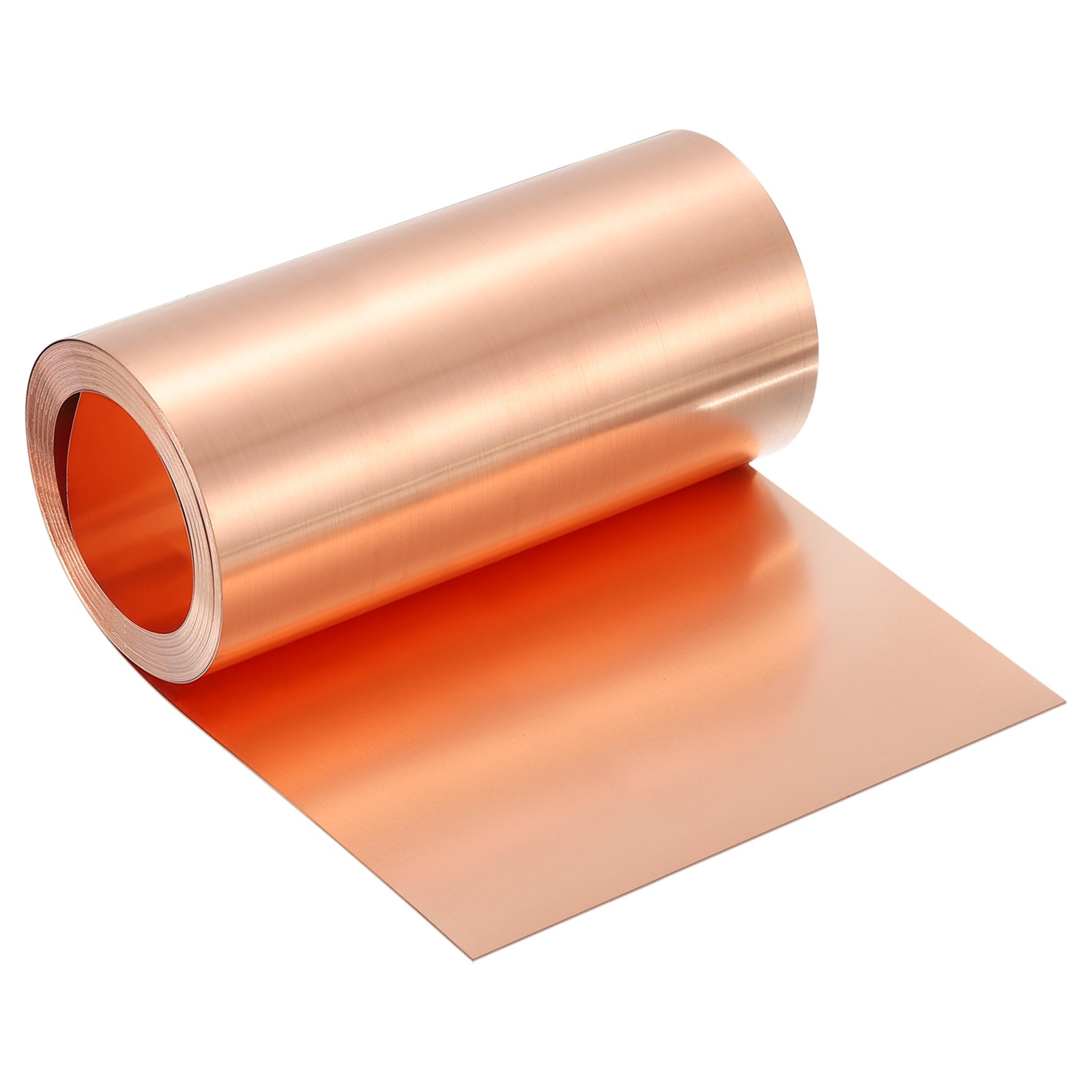 Pure Copper Sheet Roll, 0.4mm 26Ga Thick T2 10Ft x 6in Copper Strip for Craft
