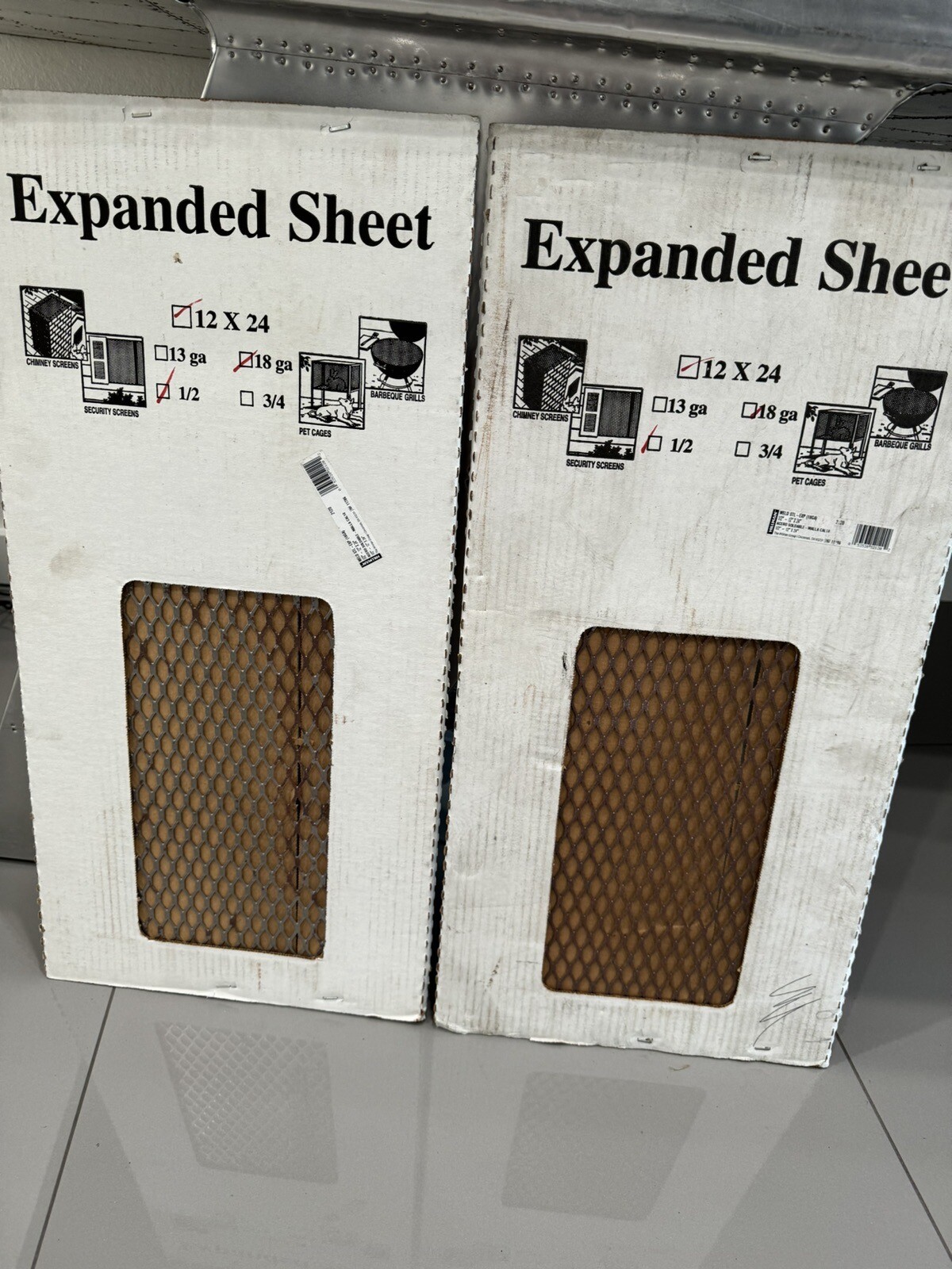 Hillman Steelworks 12 In. x 24 In. x 18 Ga. Weldable Expanded Steel Sheet LOT