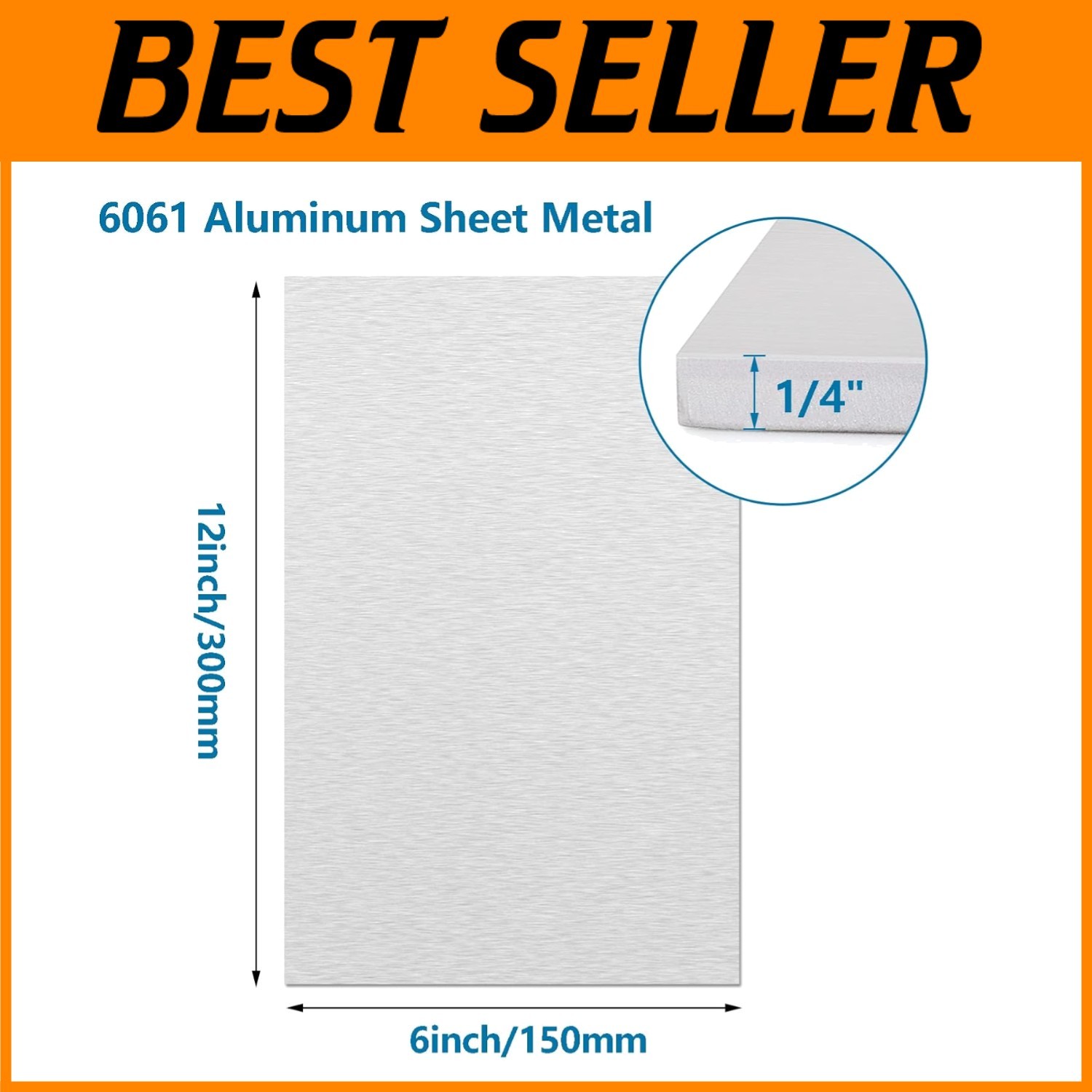 Crafting Grade 6061 Aluminum Sheet Plate 6×12″