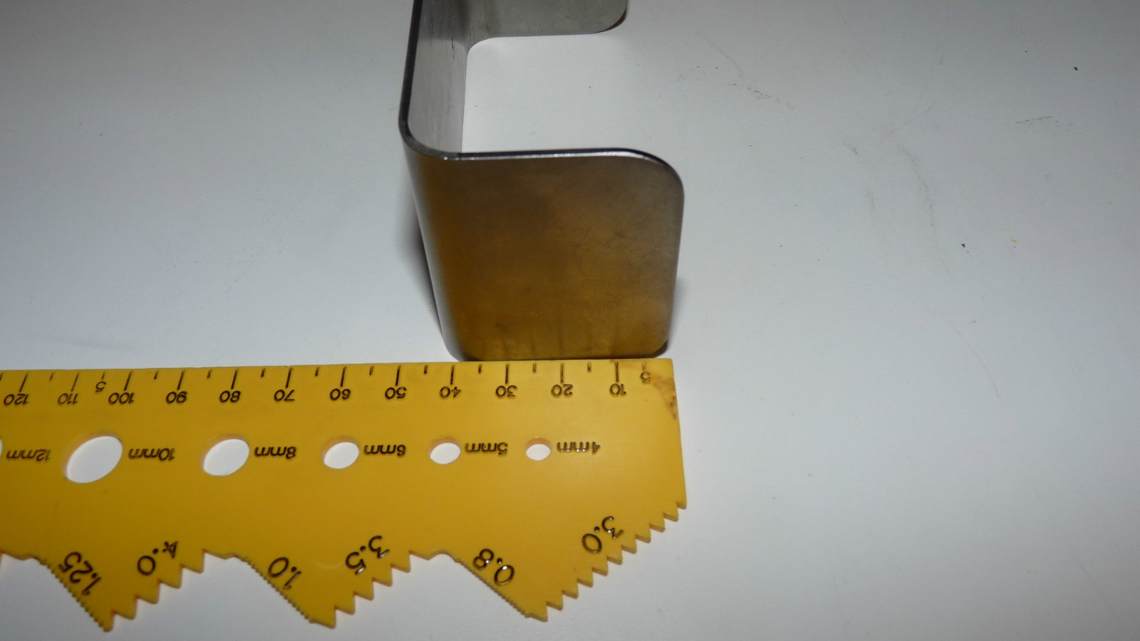 Titanium 6AL-4V 14 ga Bracket Ti6-4 Grade 5 Jewelry Making .064 x 185mm x 52mm