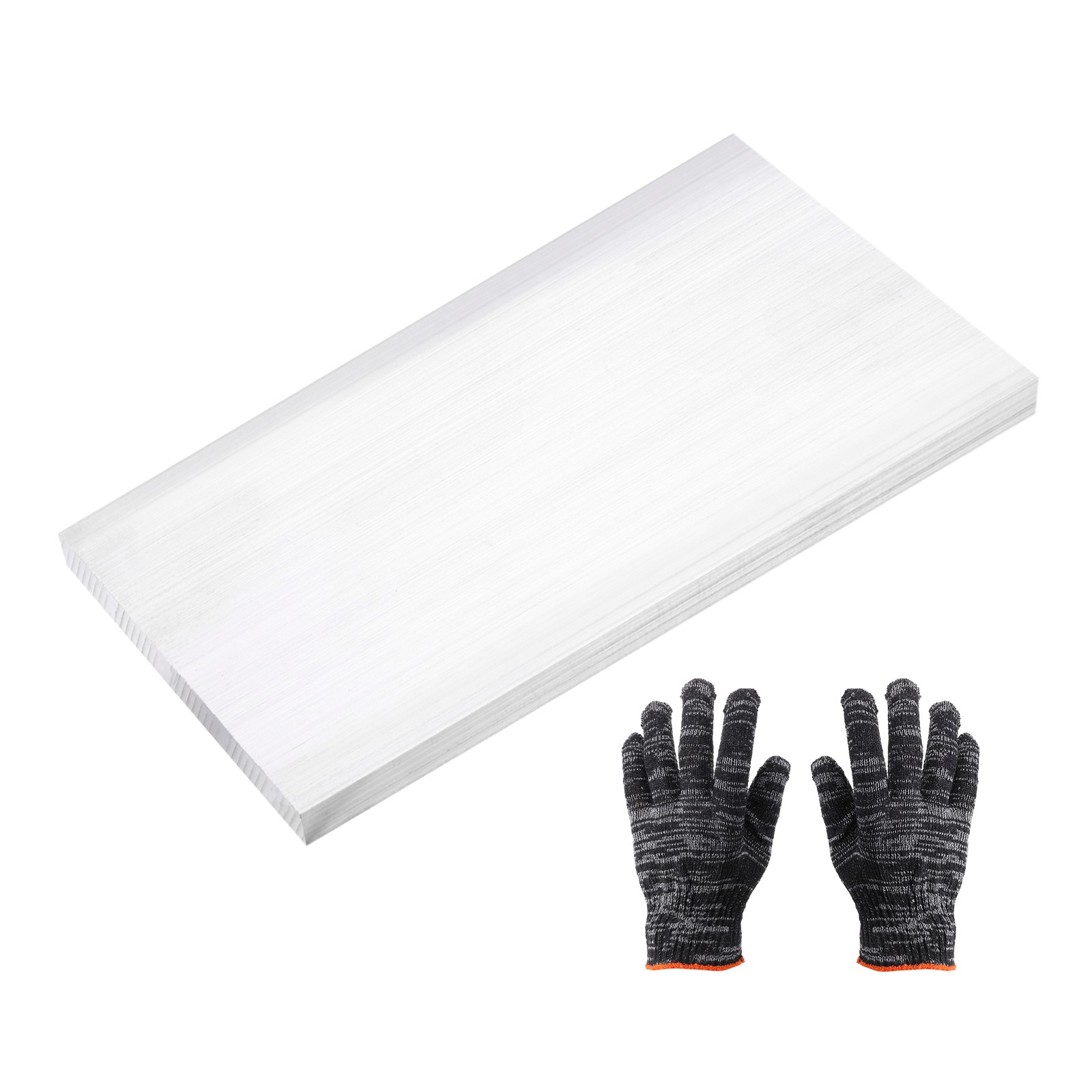 Square Aluminum Flat Bar, 15/32″ Thickness 3-15/16″ Width 8″ l with Glove