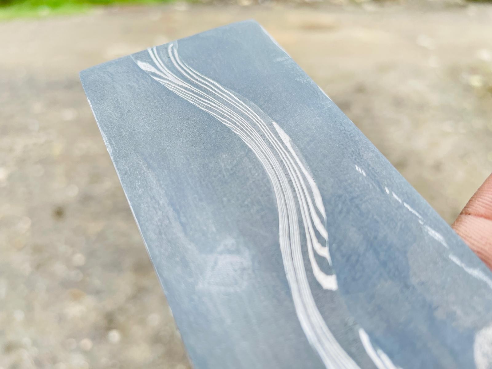 Snake Pattern Copper San Mai Billet | 1095 & 15N20 Steel Knife Making Supply