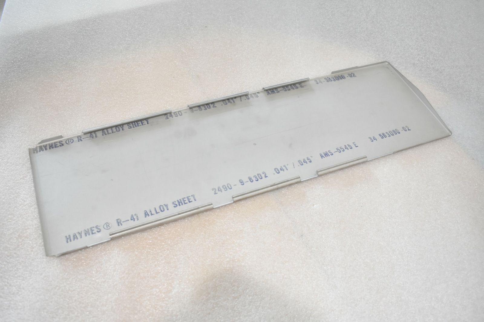 Haynes R-41 Rene 41 Vacuum-Melted Nickel Based (6-1/2″ X 23-3/8″ X .041″-.045″)