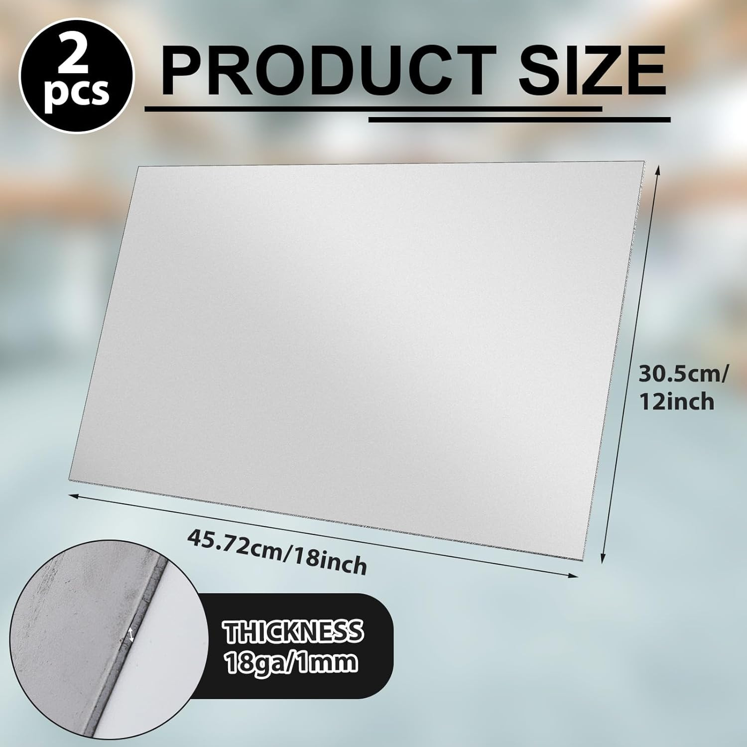 2 Pcs 18 Gauge Metal Plate 18 X 12 Inch Mild Cold Rolled Metal Sheet Square Weld