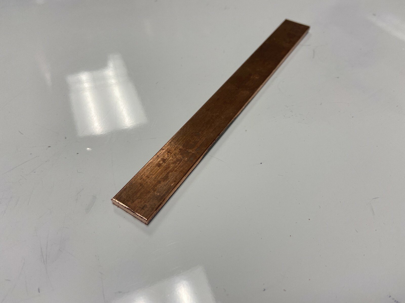 Copper 110 Flat Bar 1/8″ x 5/8″ x 6″-Long — .125″ x .625 Copper Bus Bar