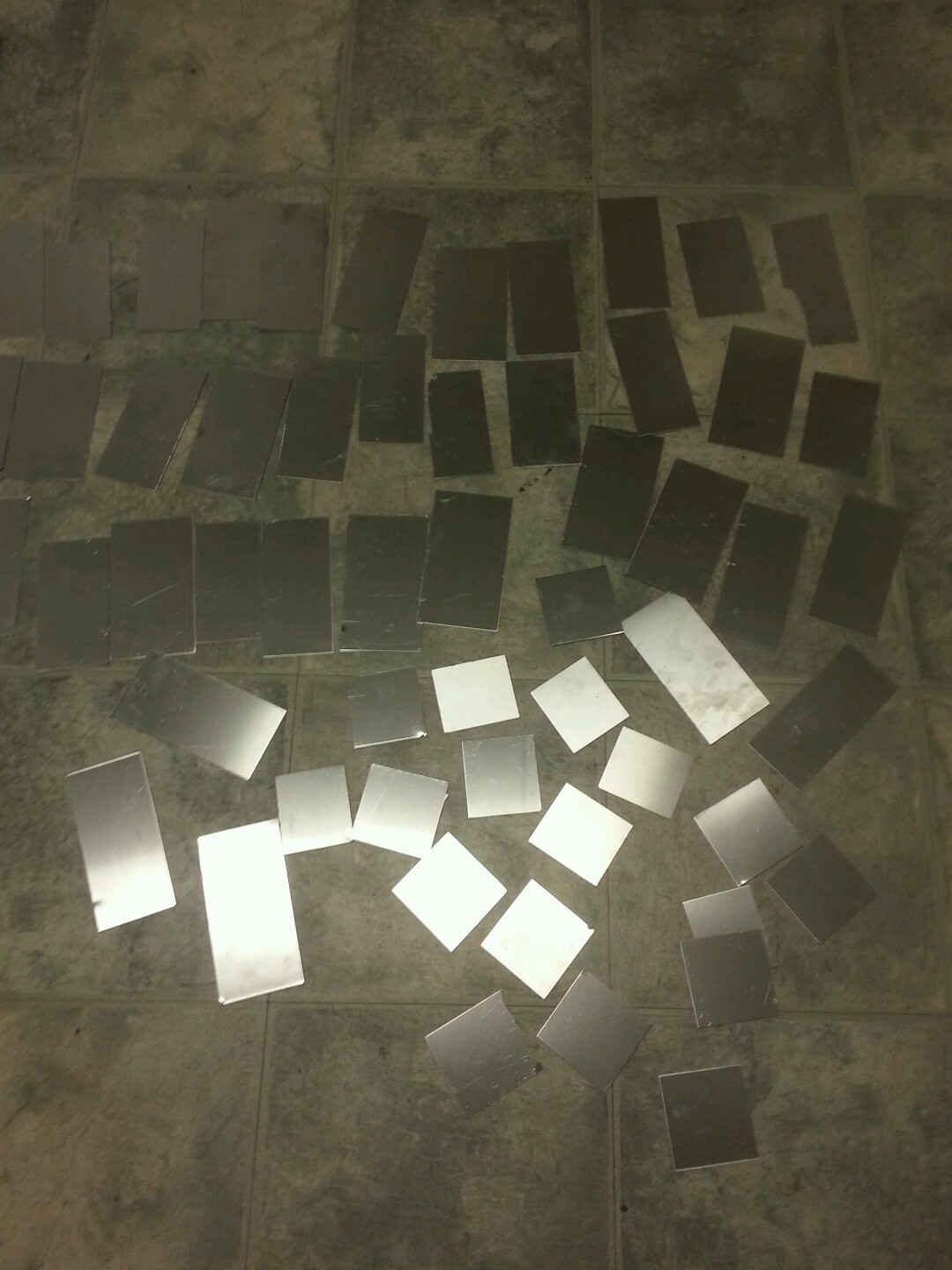 Stainless steel scraps 24 gage Plate random sizes 2 ” to 5 ” TEN PIECE LOT