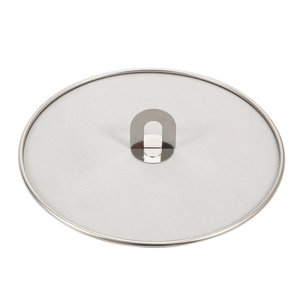 Silver Mesh Stainless Steel Pot Cover Anti Spill Lid Reusable Oil Splatter Guard