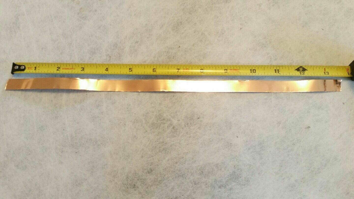 copper Shim Stock .002 Thick 6″ long 0.5″ Width, 002 0.002 VERY THIN