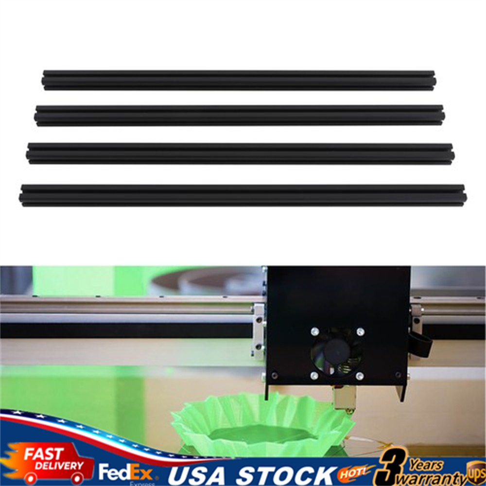 4pcs Aluminum Extrusion European Standard 4040 T Slot 1.5mm Tube Wall Thickness