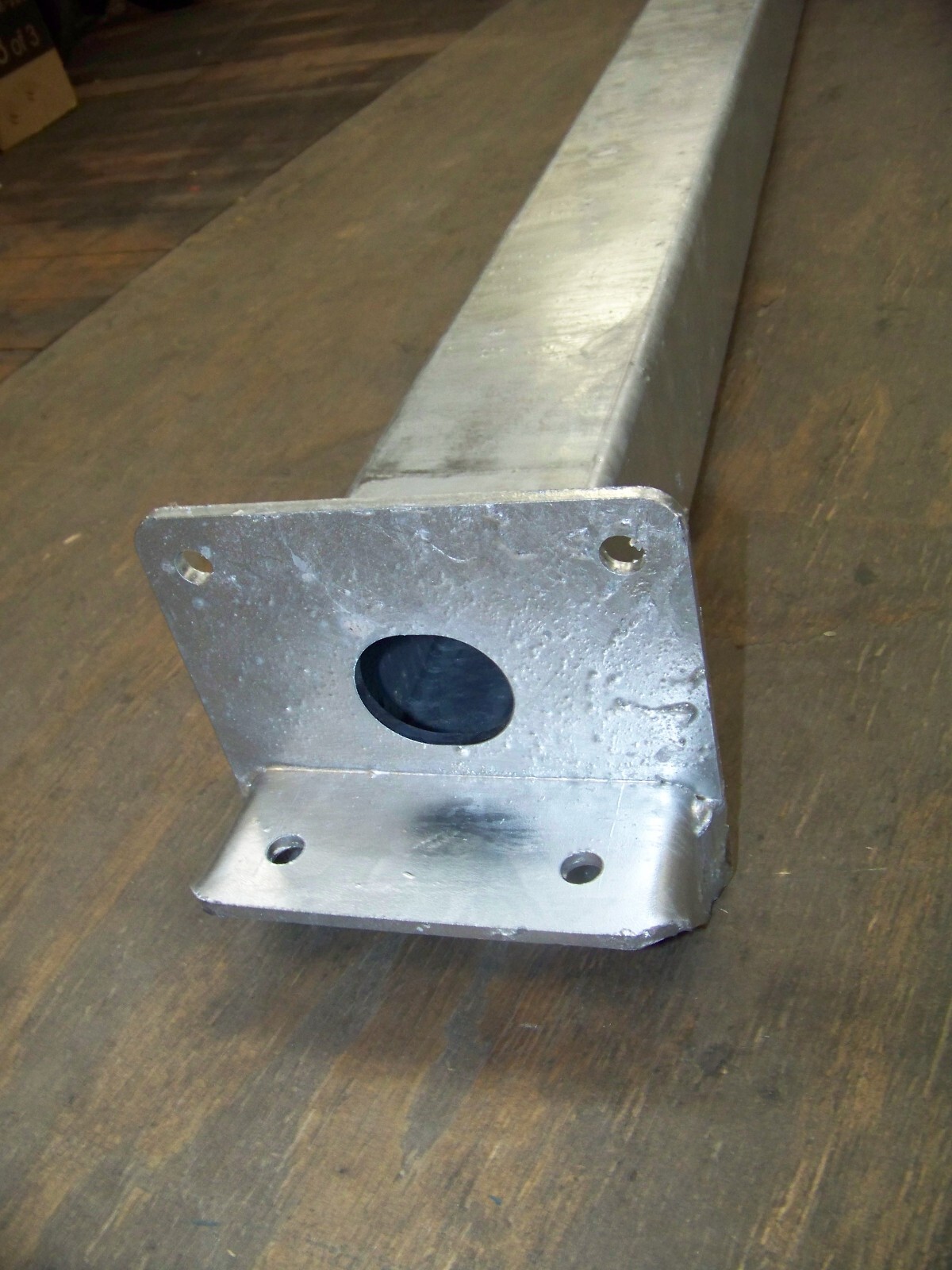 4 x 4″ Steel 66″ Bar 69″ OAL 8″ X 13.5″ Plate Tow Bar 1/4″ Thick New