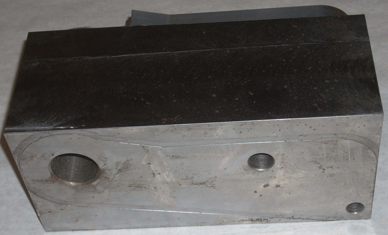 Steel Machinable Alloy Metal Chunk w Holes & Machine Work 5 x 10 3/4 x 4 1/4