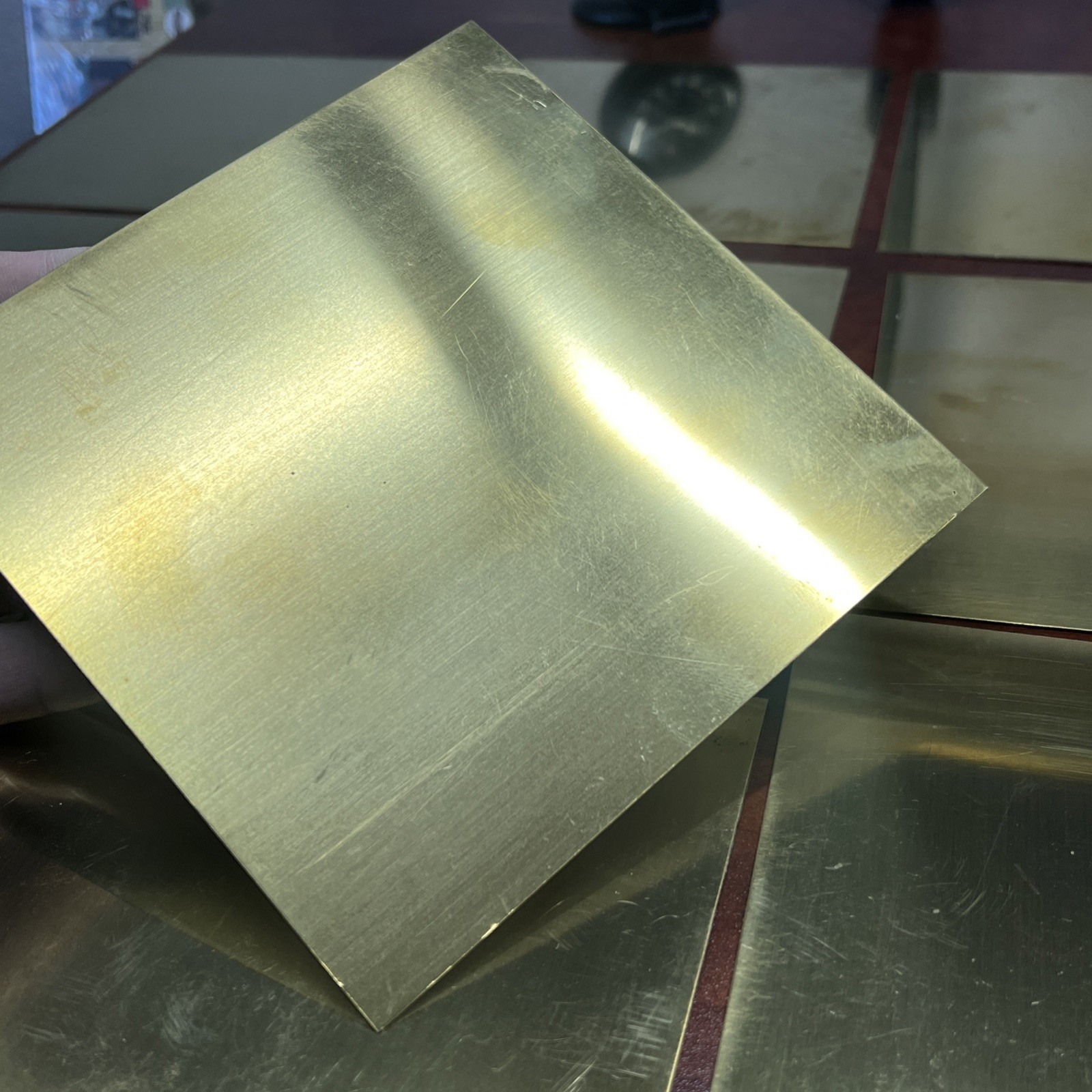 10 Brass sheet 0.020″ Thick 6″ X 6” Flat Unpolished Lot