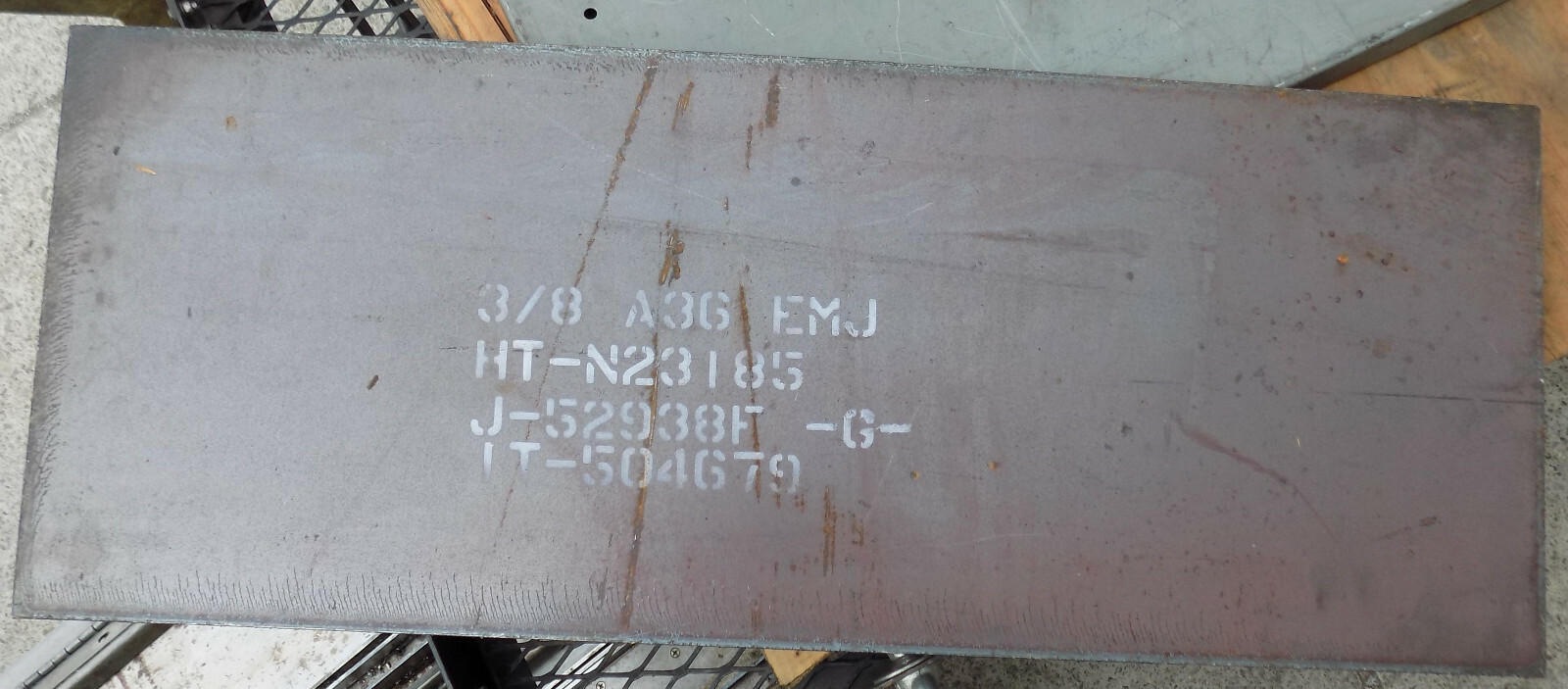EMJ Flame Cut A36 Hot Rolled Carbon Steel Plate 3/8″ Thick X 32″ Long X 12″ Wide