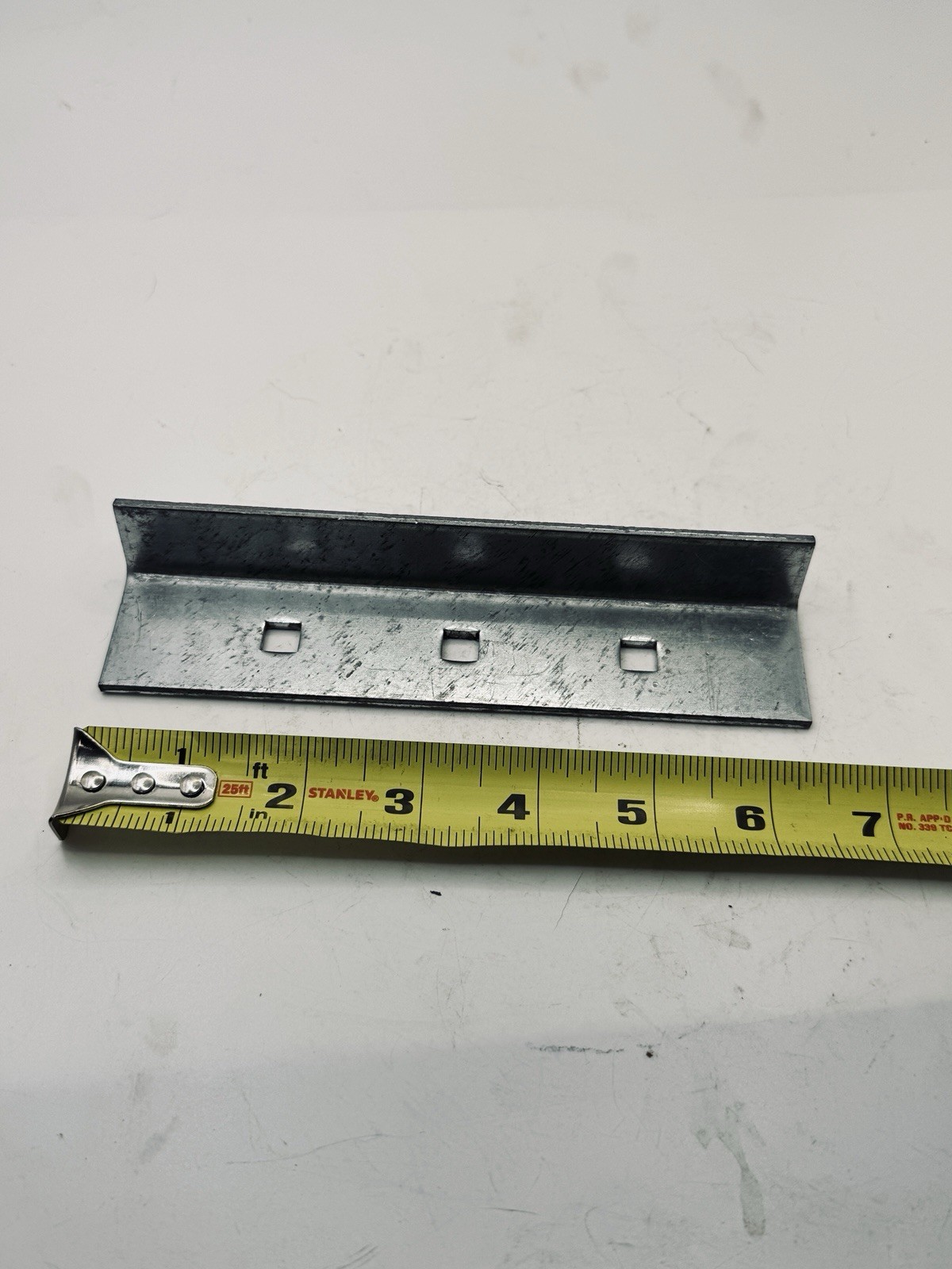 Horizontal Step Plate 3 Hole Galvanized Steel 6-1/2″ x 1-1/2″ x 1″ x 1/8″