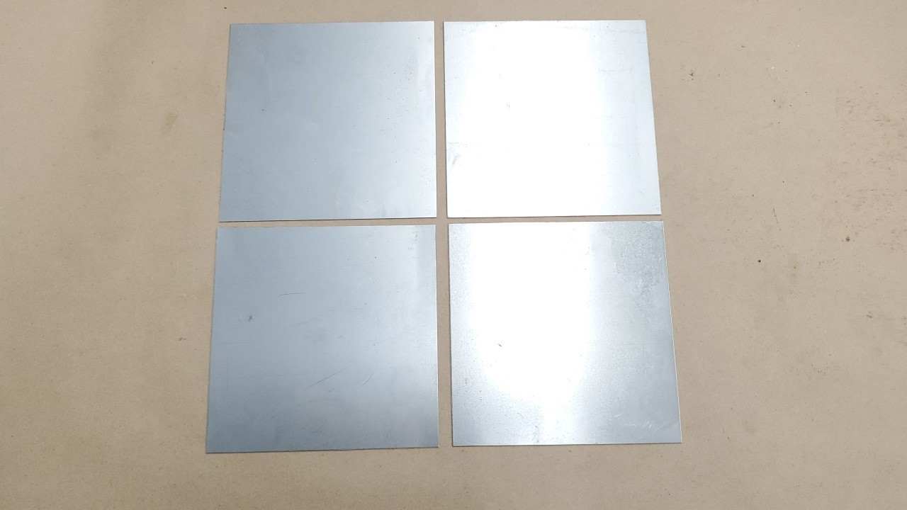 Sheet Metal 20ga Cold Rolled Steel (.035″) 6″x6″ (+/- 1/8″) Lot of 4
