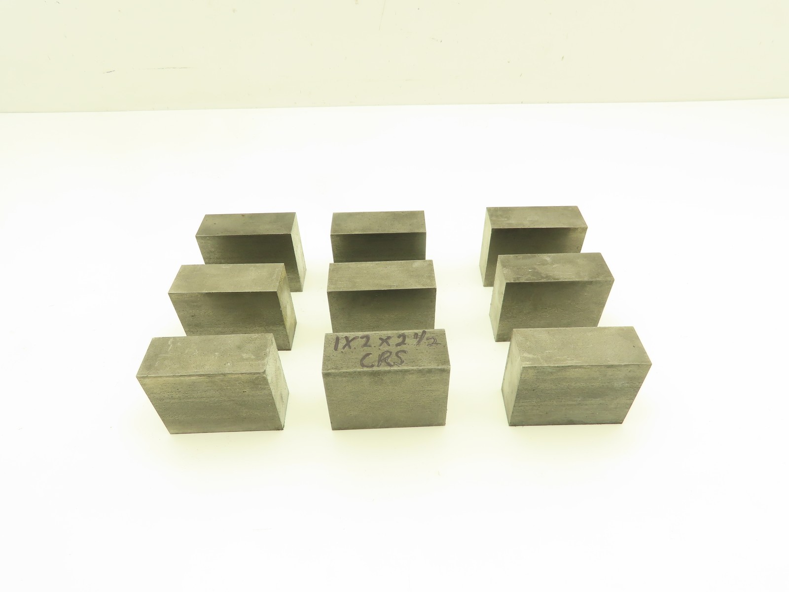 1018 Cold Rolled Steel Flat Bar Stock 1″thick x 2″W x 2-1/2″L Lot of 9 Blocks
