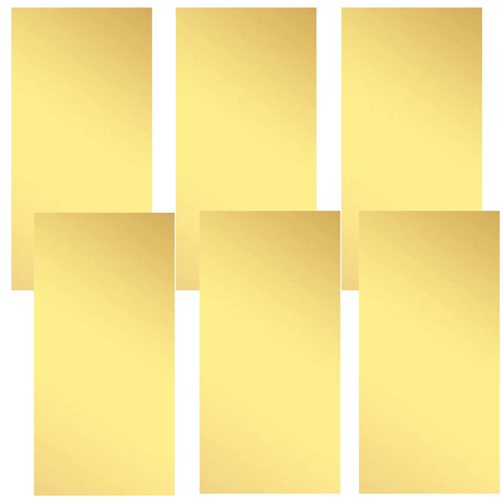 Brass Sheet, Shim Stock Assortment, 6″ Length x 3″ Width, 0.002″,