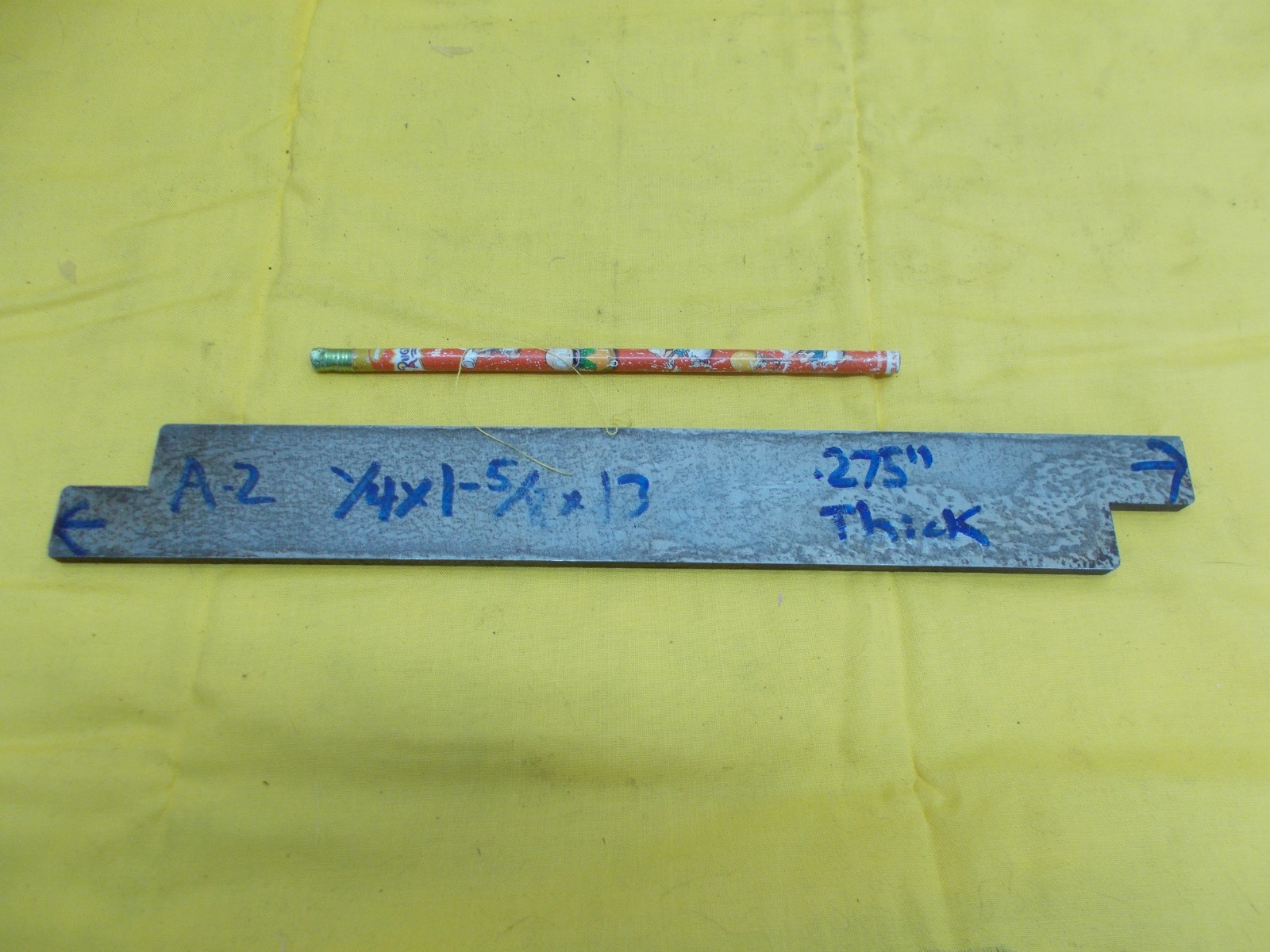 A-2 TOOL STEEL BAR GROUND FLAT machine shop A2 stock 1/4″ x 1-5/8″ x 13″