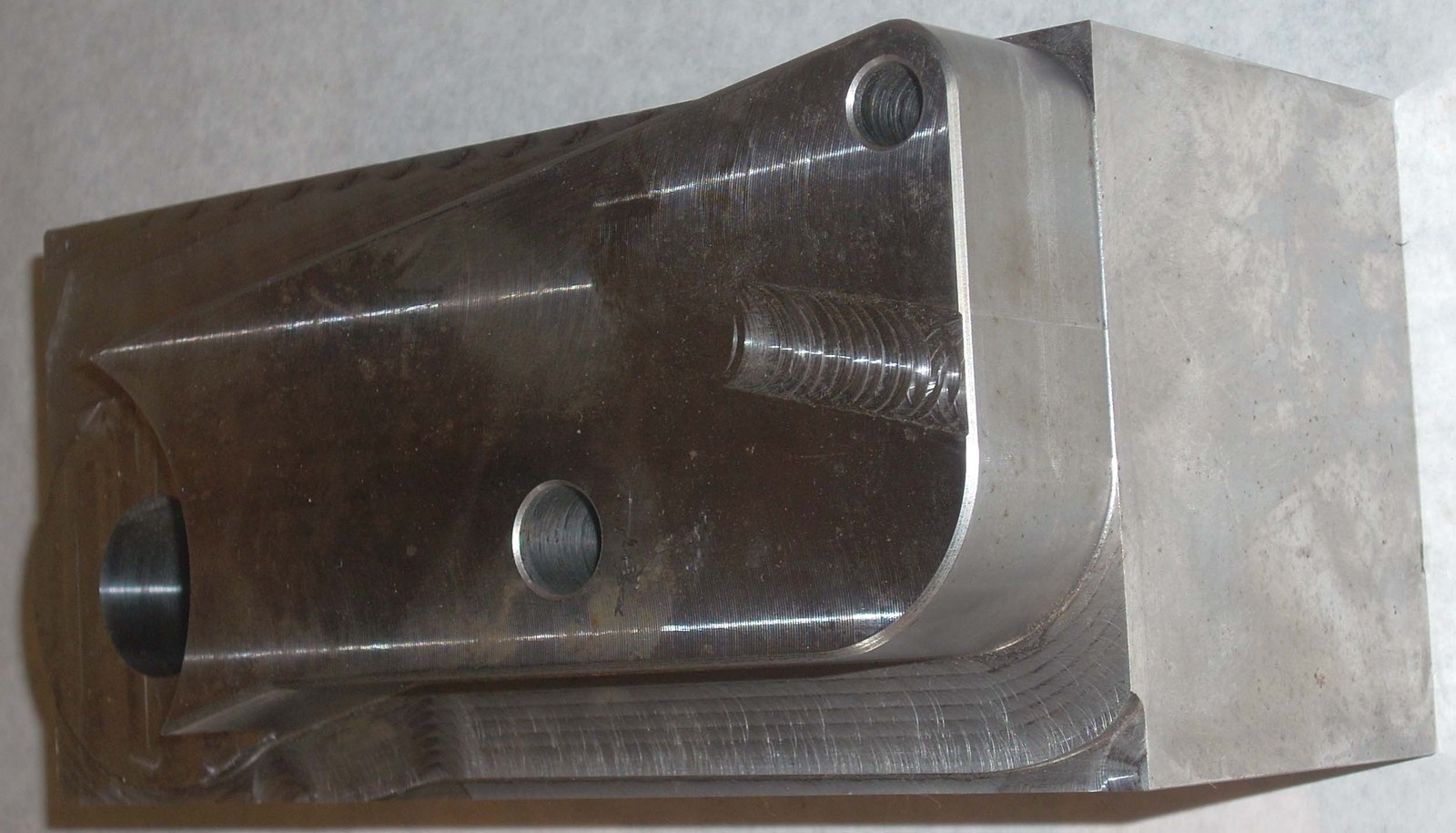 Steel Machinable Alloy Metal Chunk w Holes & Machine Work 5 x 10 3/4 x 4 1/4