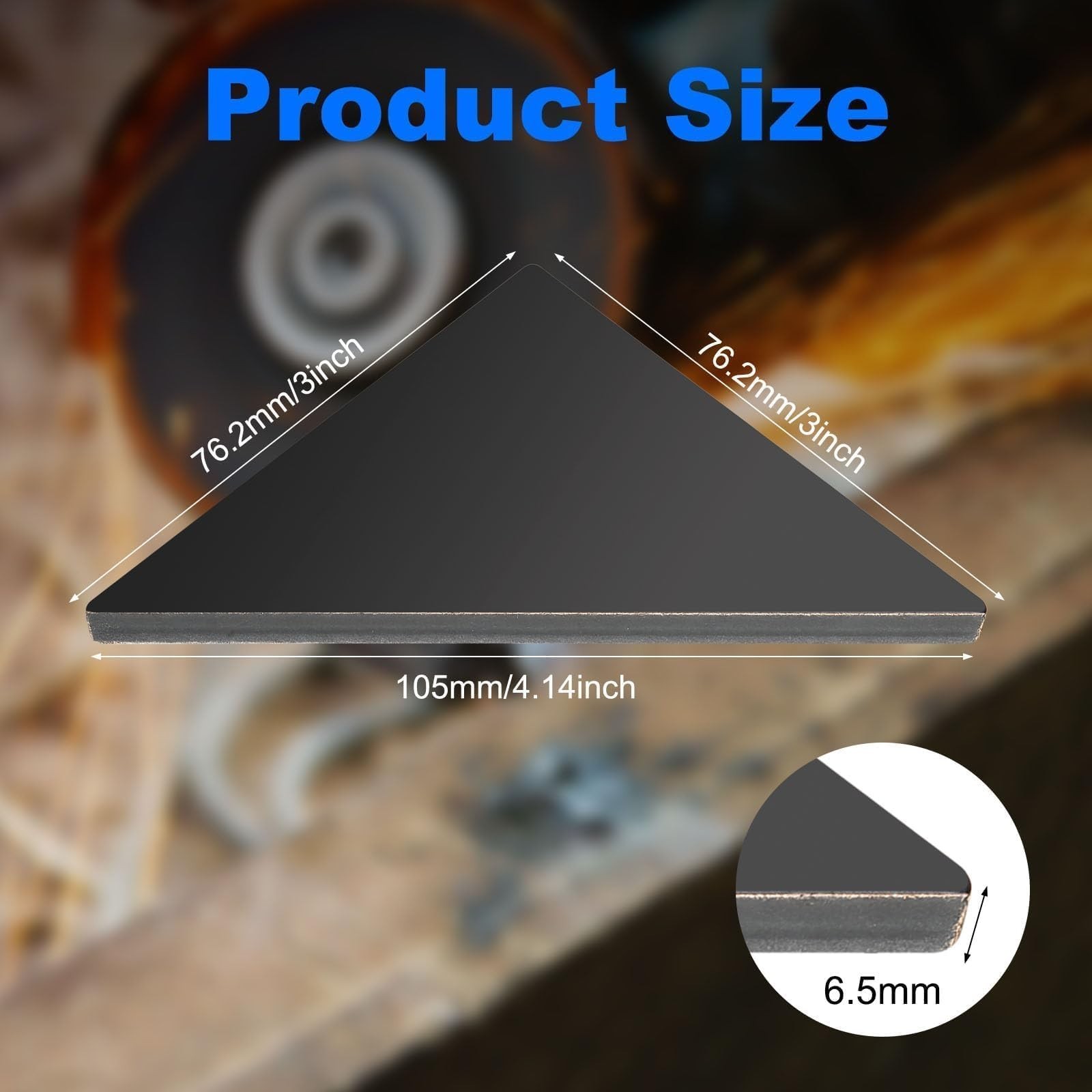 10 Pack 4x4x1/4″ A36 Steel Gusset Plates Triangle Reinforcement