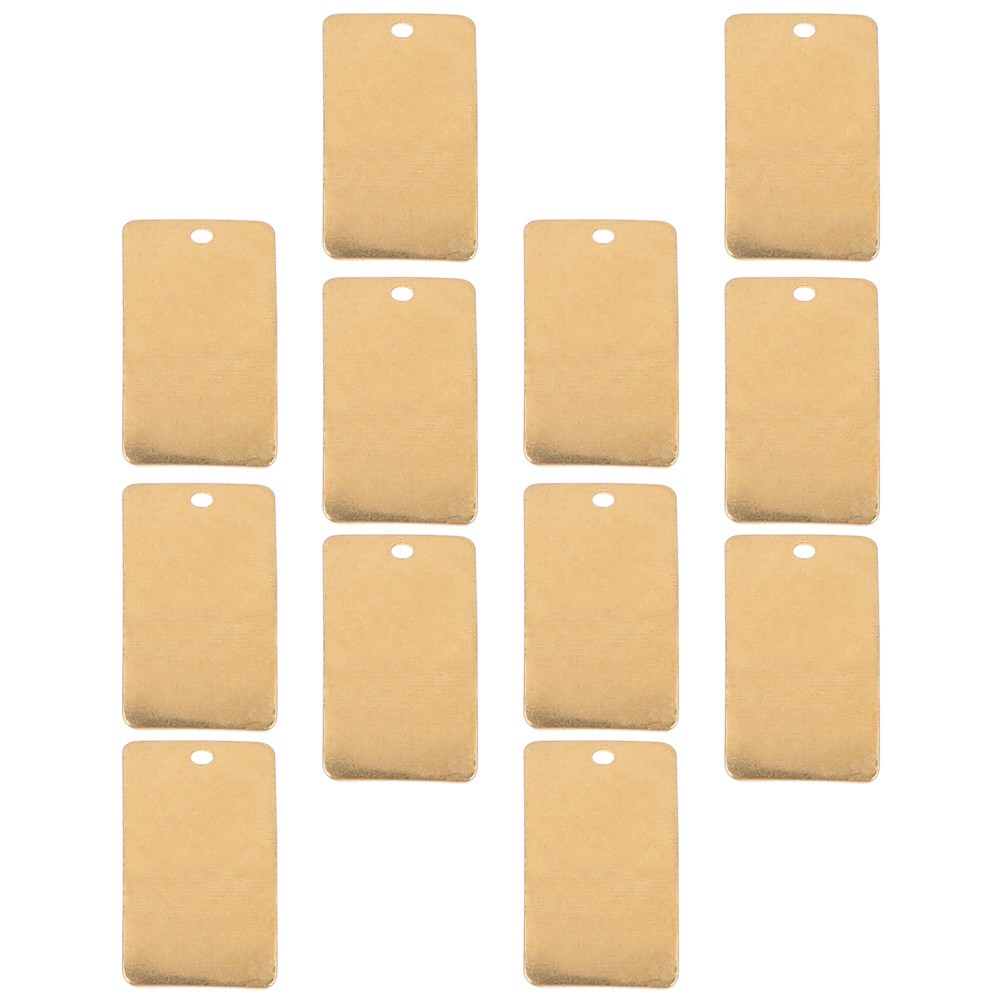 25Pcs Brass Plates for DIY Jewelry Reusable Metal Sheets Golden