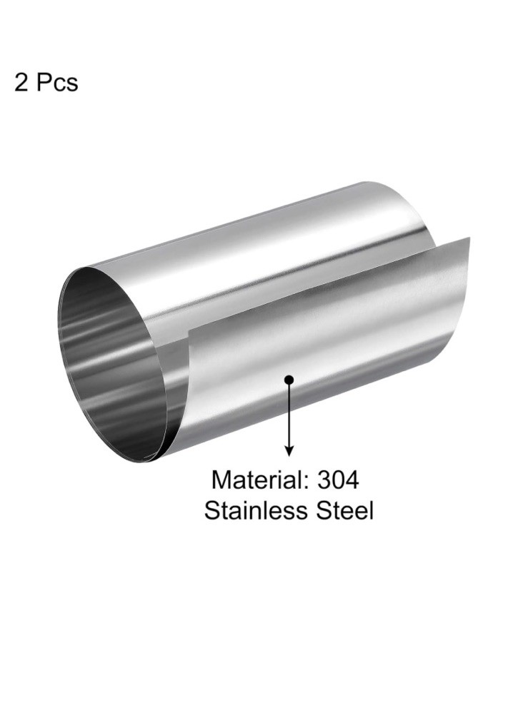 uxcell 0.07x100x1000mm 304 Stainless Steel Roll Sheet Fine Plate Sheet Foil