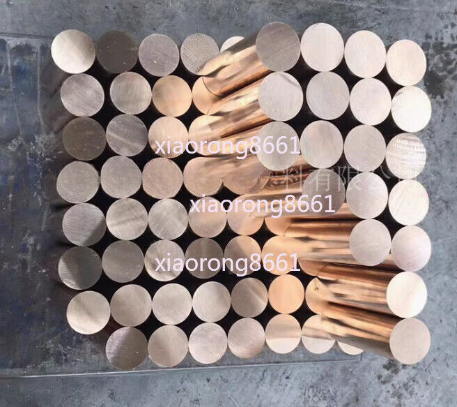 2PCS Copper Beryllium Alloy C17200 Rod Cylinder Diameter 11mm, Length 500mm