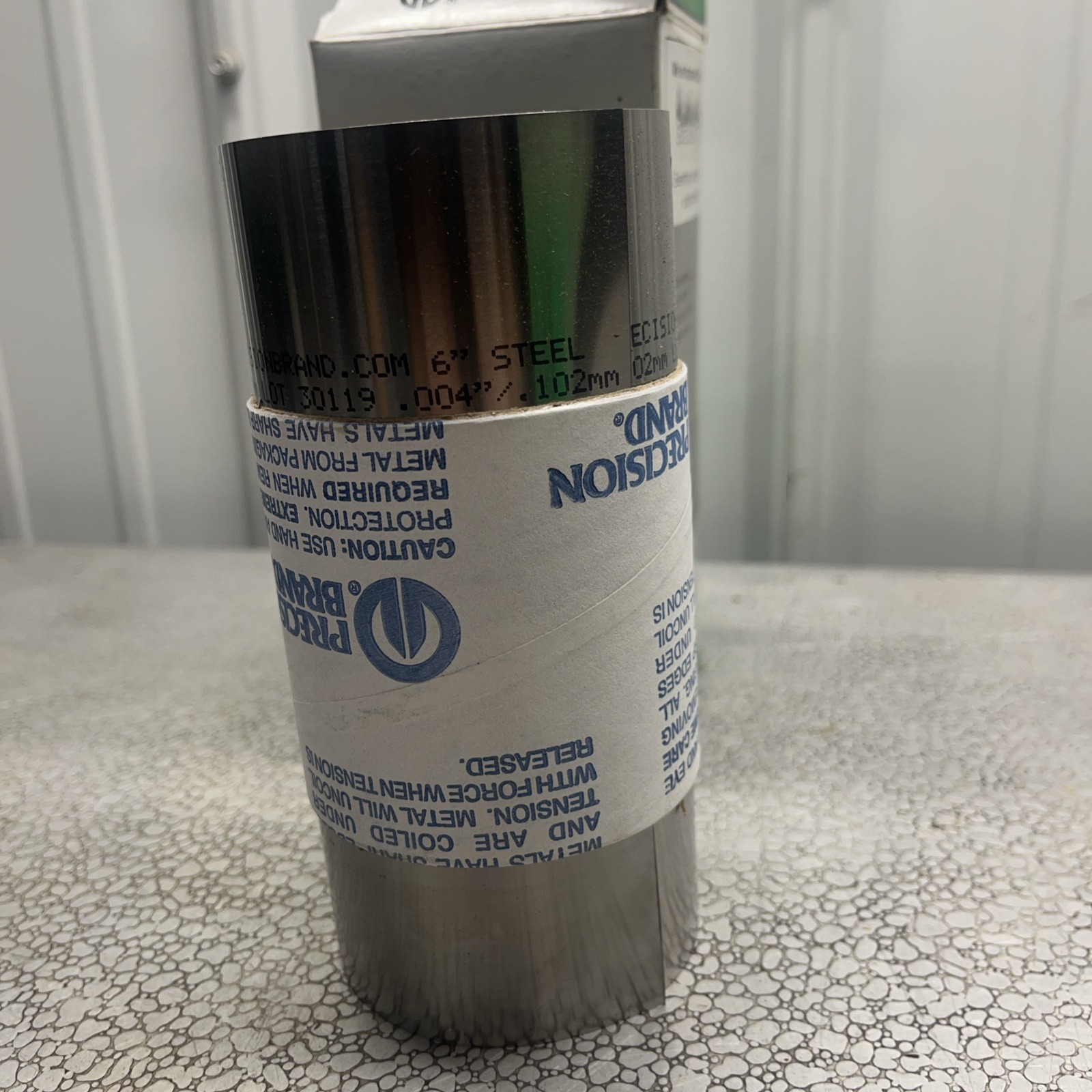 Precision Brand 16280 Shim Stock,Roll,Cold Low Steel,0.0040 In