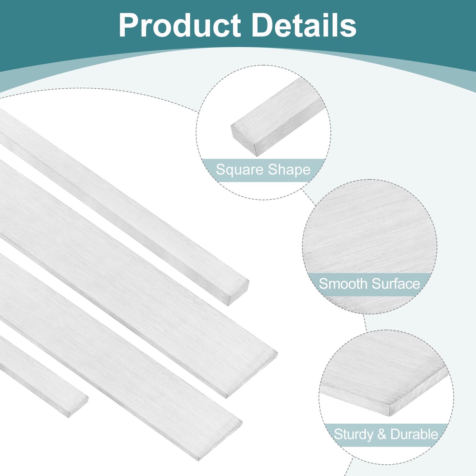 304 Stainless Steel Flat Bar 1/4″ Thickness 25/32″ Width 8″ Length