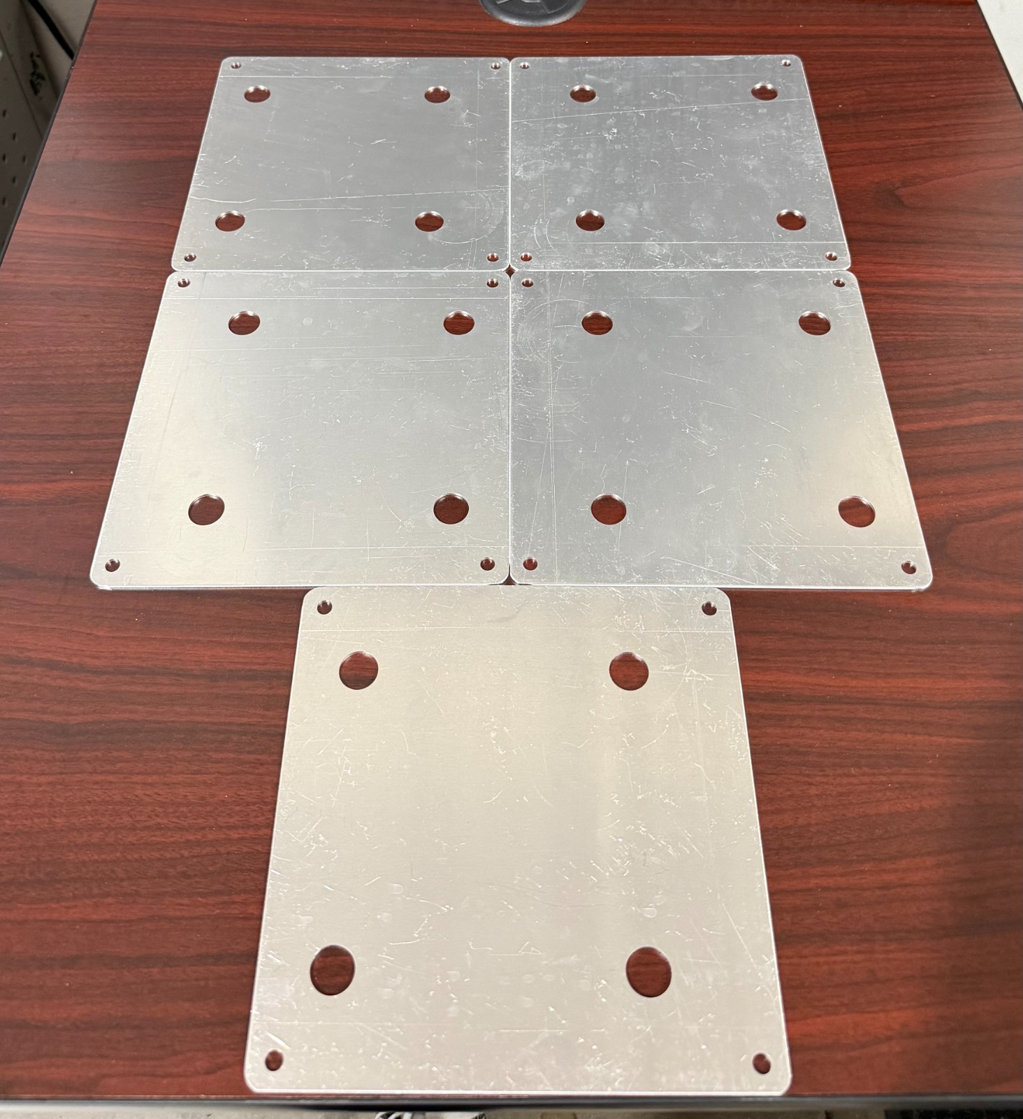 Machined Aluminum CNC Drilled Mounting Plates Various Sizes