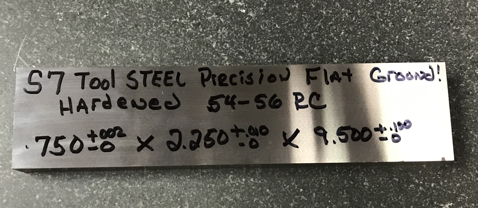 S7 TOOL STEEL 3/4″ HARDENED .750 X 2.250 X 9.50″ Insert Molding Flat Bar Stock