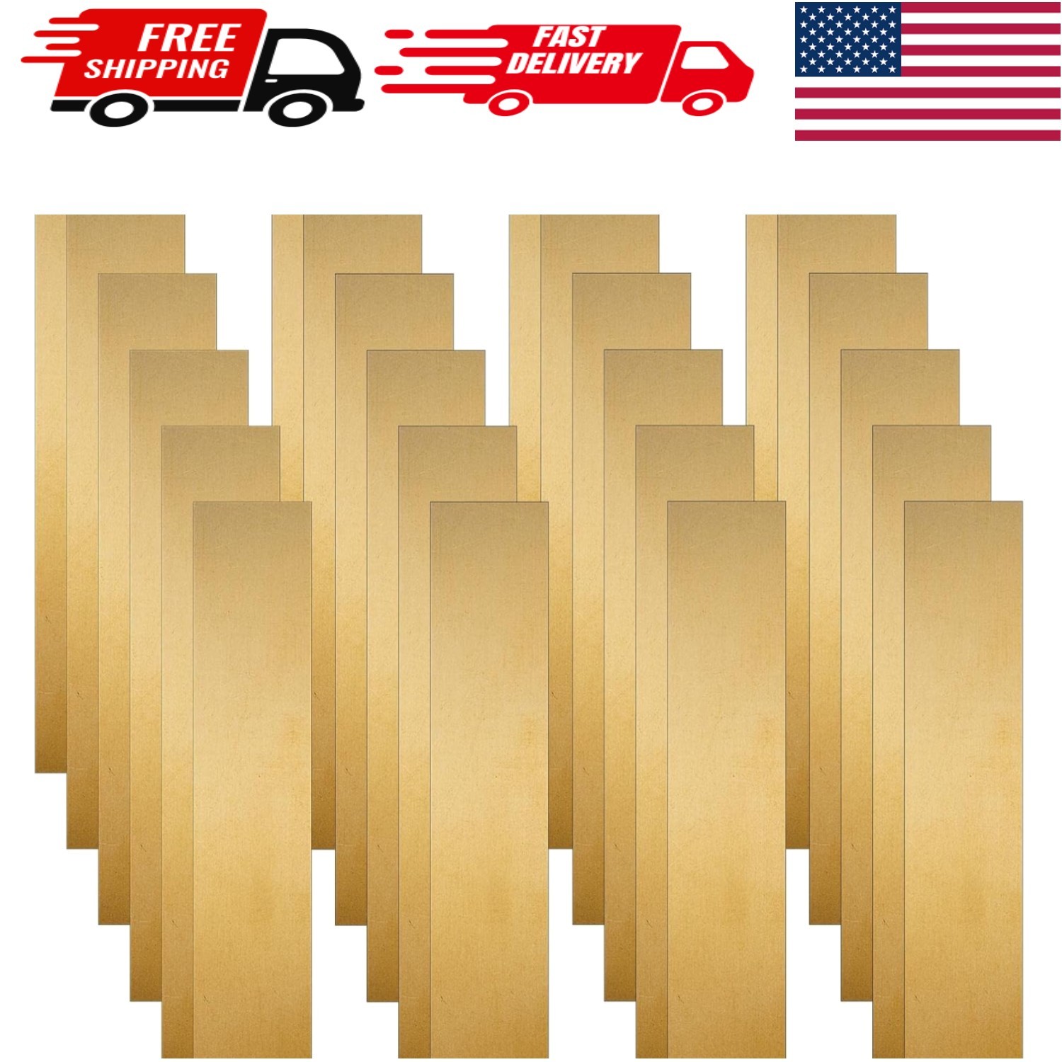 Quality Brass Shim Stock Set – 24 Assorted Metal Shims, Smooth Polished Surfaces