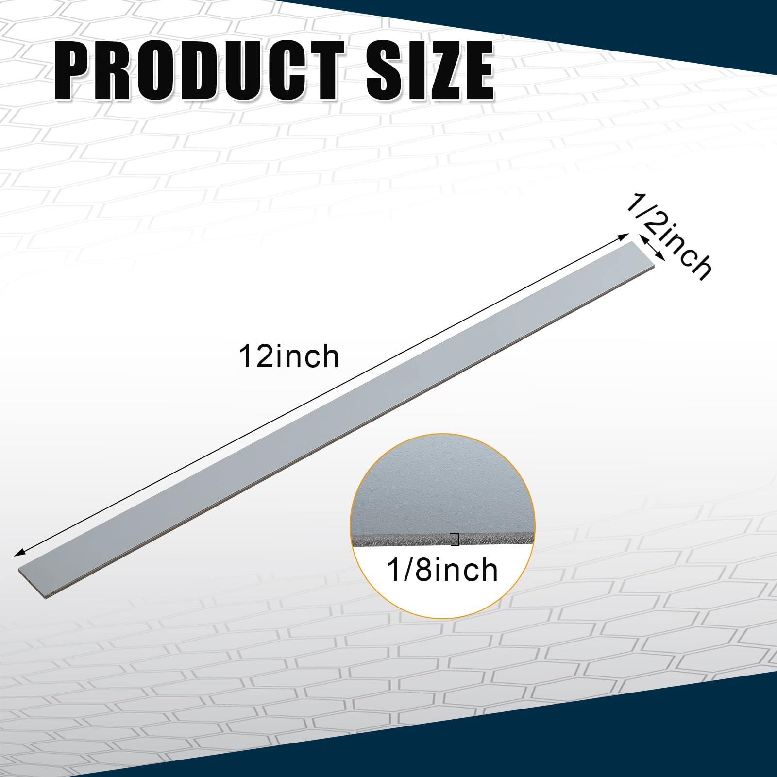 2 Pcs 304 Stainless Steel Flat Bar 12″ Length, 1-1/2″ Width, 1/8″ Thickness 2…