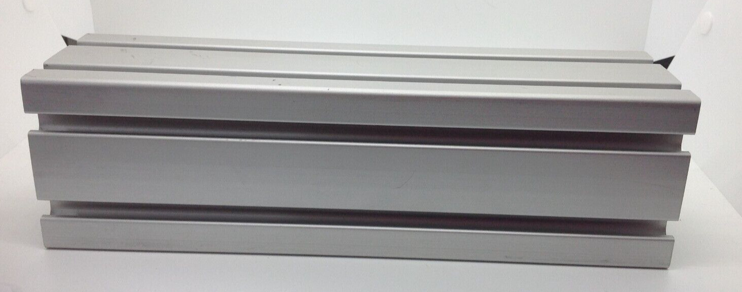 Aluminum Extrusion Framing, 3.125 in square, 48 in long, black plastic end caps