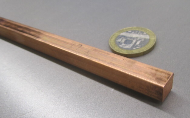 110 Copper Square Bar 1/2 Hard, 5/16″ Thick x 5/16″ Wide x 36 Inch Length