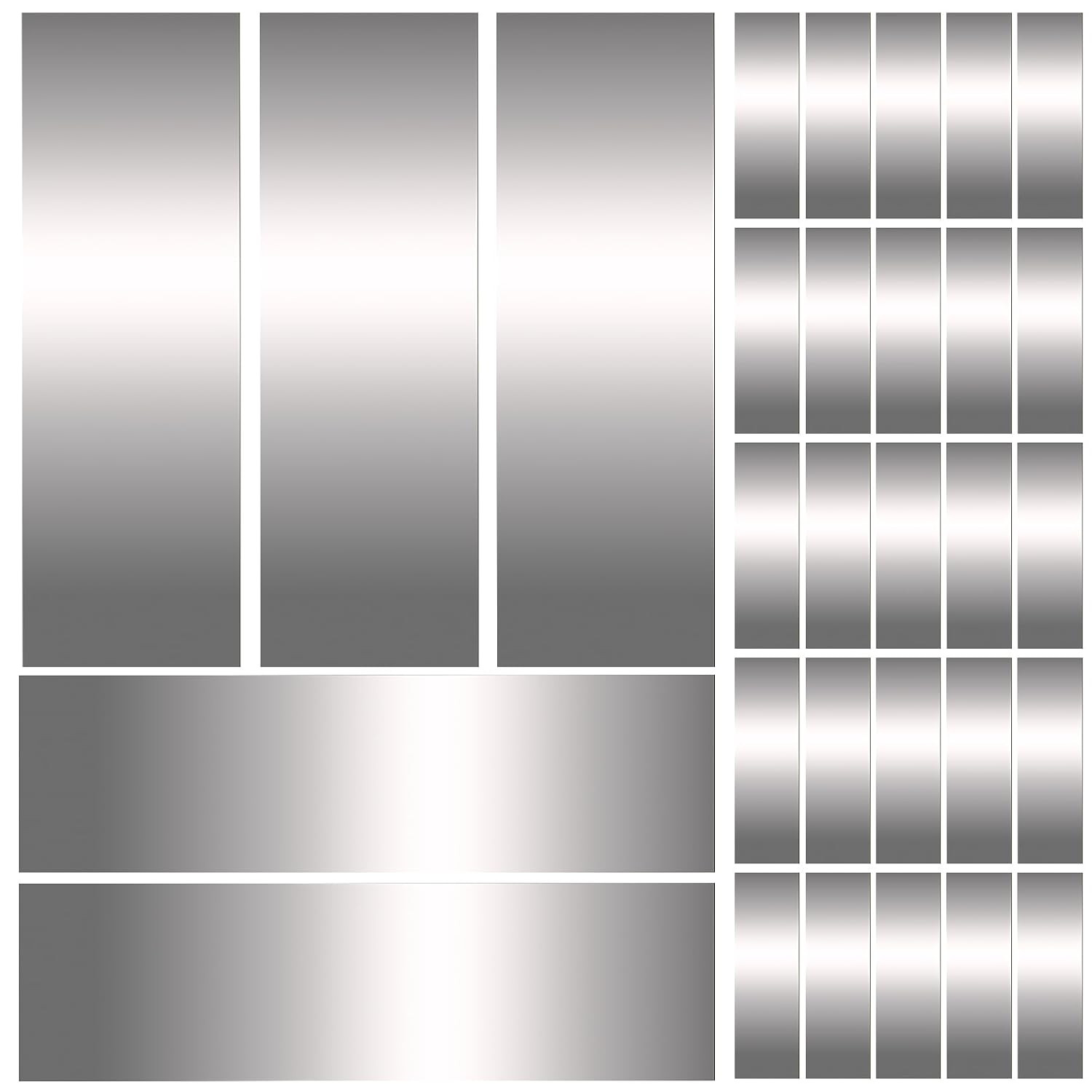 30PC 304 Stainless Steel Shim Stock Assortment 2 x 6″ Metal Strips .001-.010″