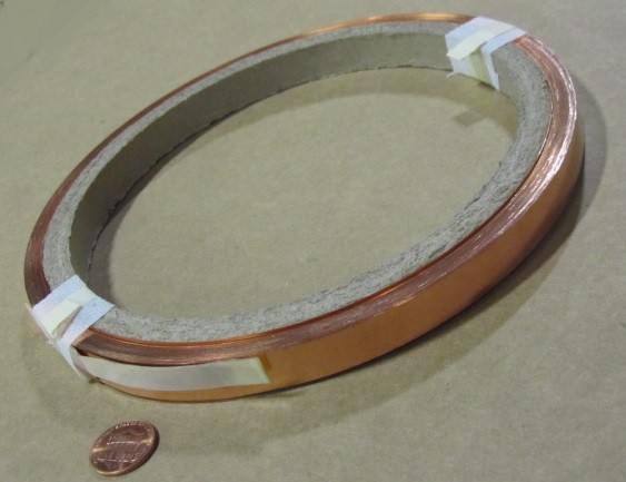 110 Copper Foil Soft Temper .005″ Thick x 1/2″ Wide x 100 Foot Length