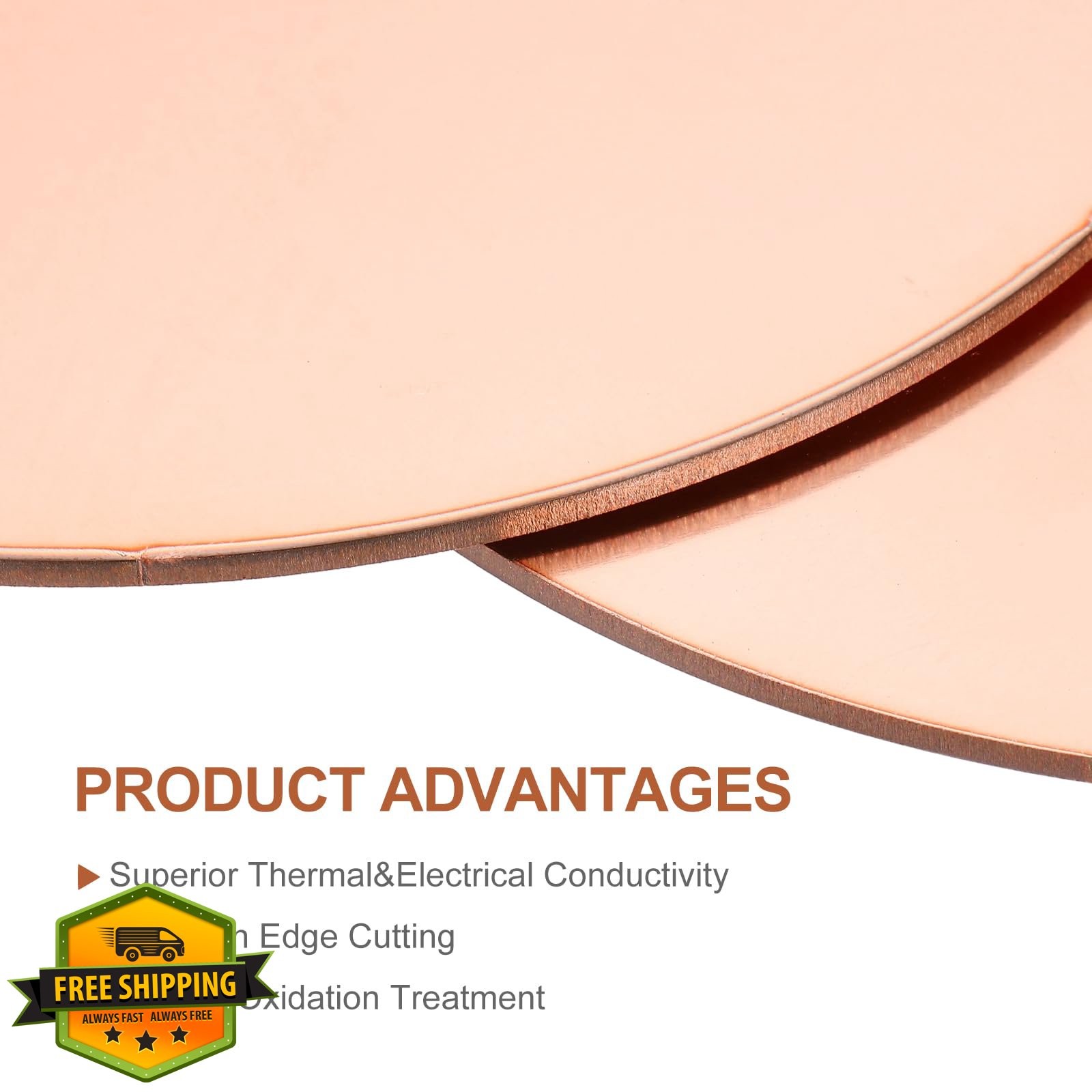 MECCANIXITY 60mm Round Copper Plates 10pc