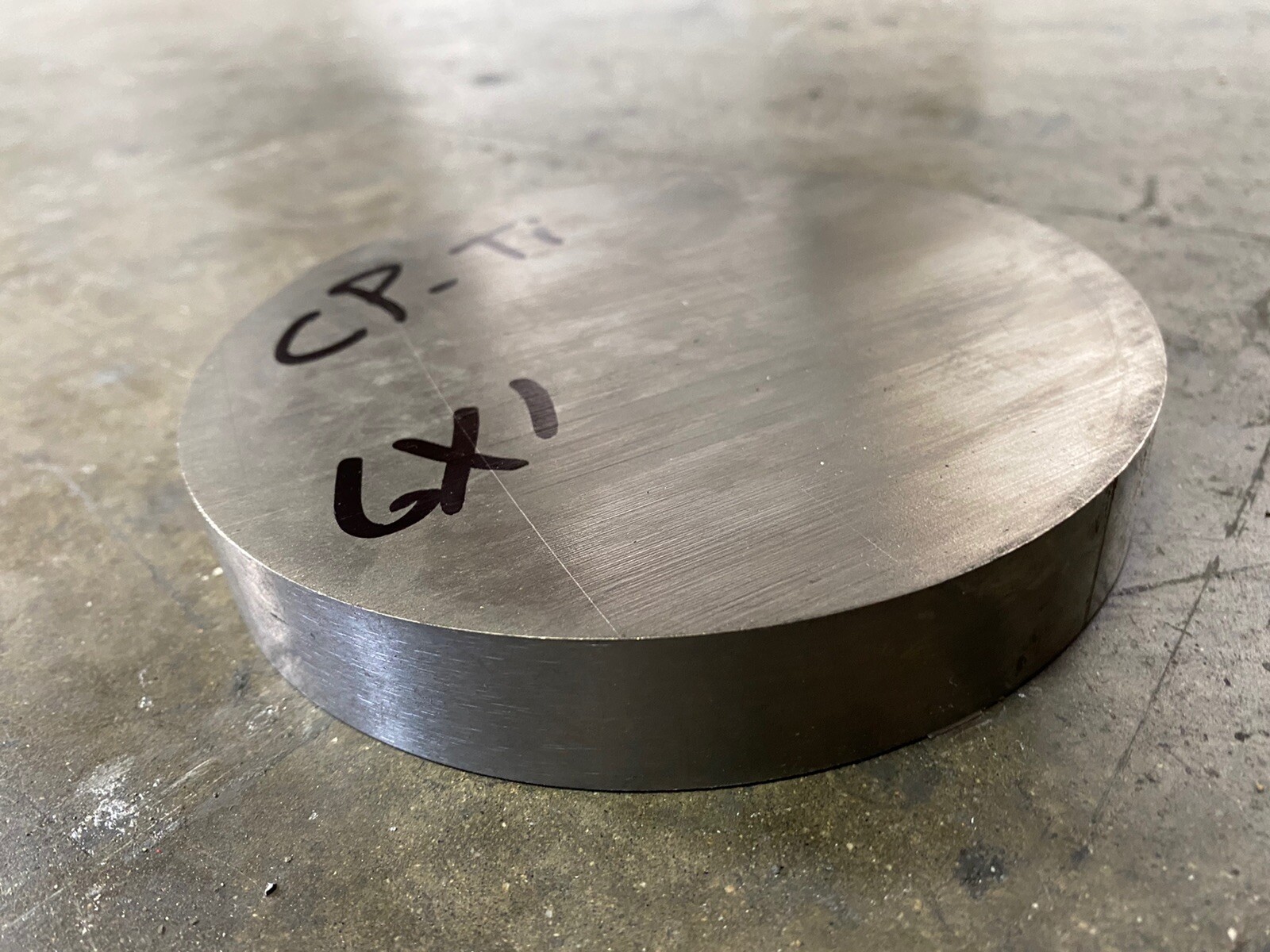 Titanium CP Round 6″ Diameter x .940″ Thick